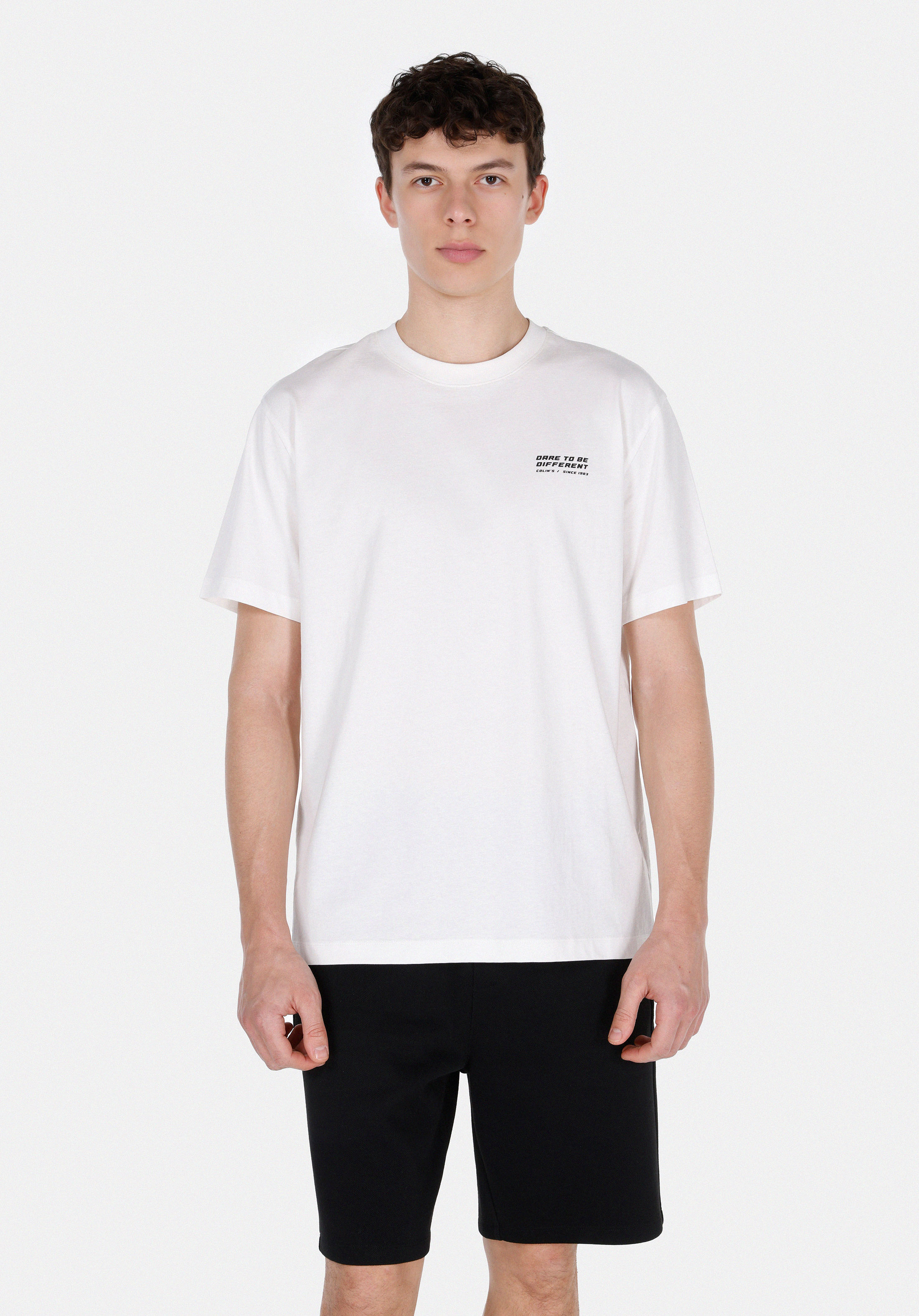 Afișați detalii pentru Tricou Cu Maneca Scurta De Barbati Alb Comfort Fit  Cl1074472