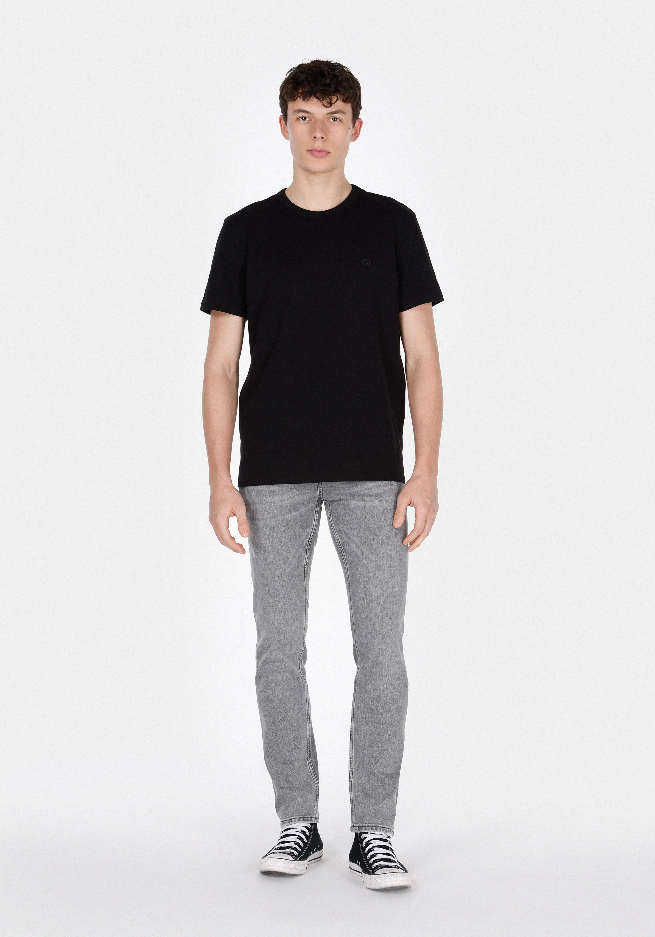 Afișați detalii pentru Pantaloni De Barbati Negru Straight Fit 044 Karl Cl1074732