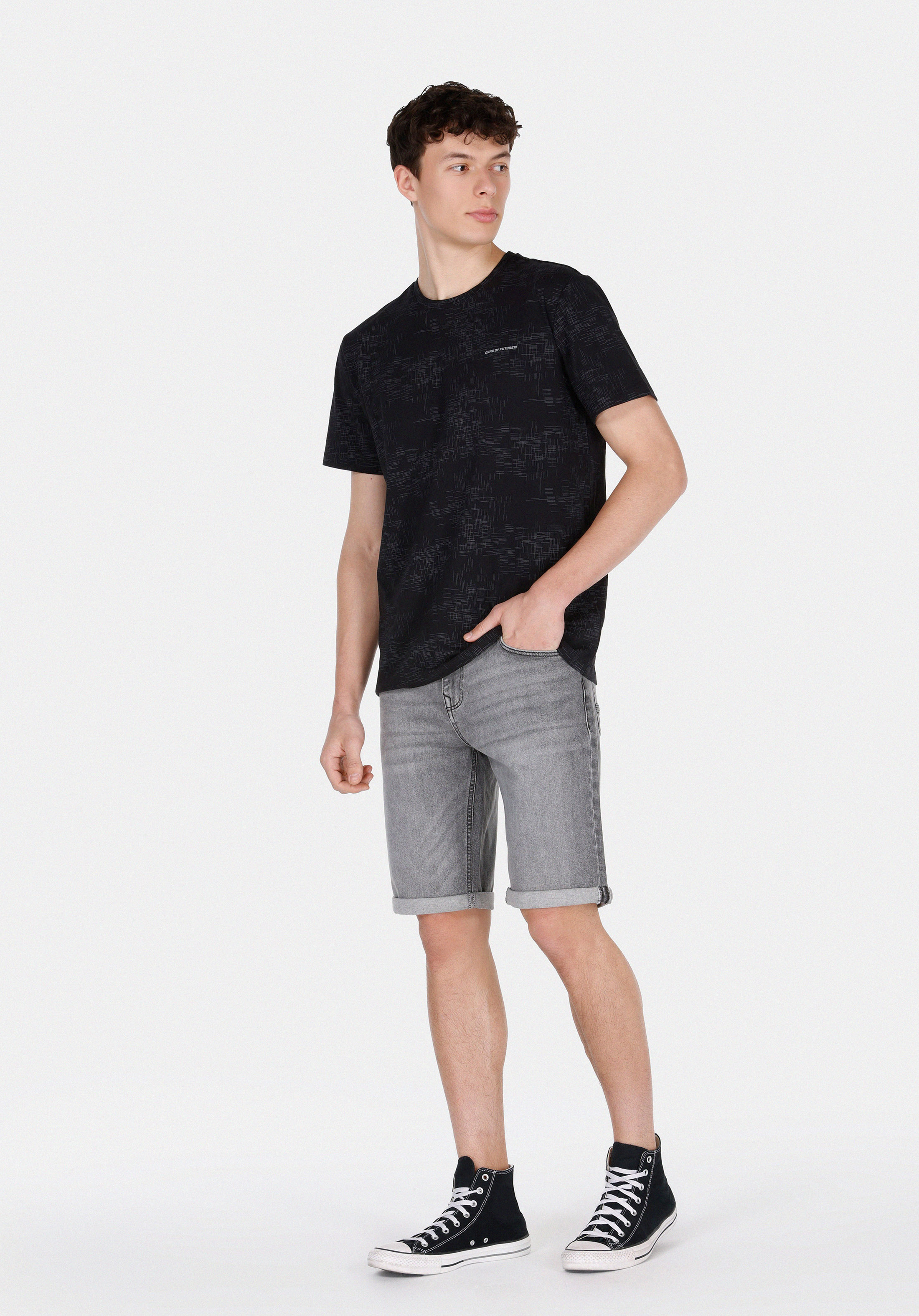 Afișați detalii pentru Short / Pantaloni Scurti De Barbati Antracit Straight Fit  Cl1075063