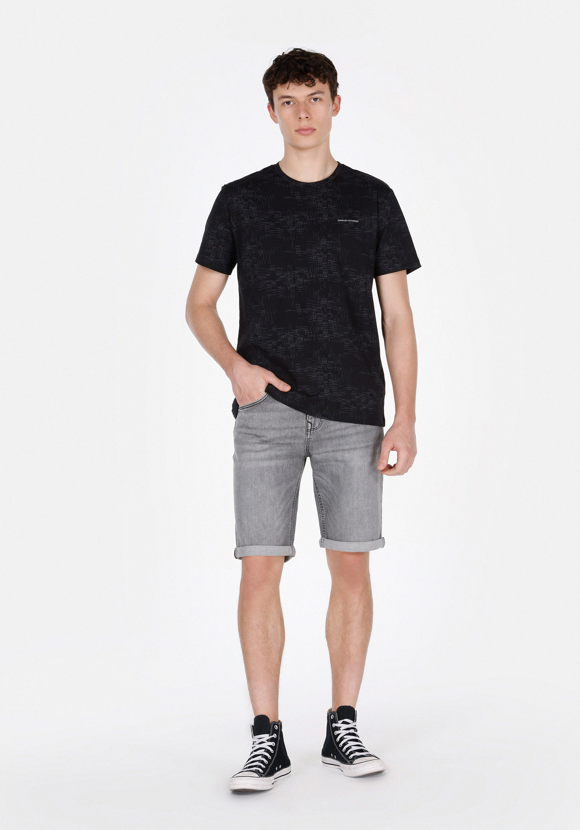 Afișați detalii pentru Short / Pantaloni Scurti De Barbati Antracit Straight Fit  Cl1075063
