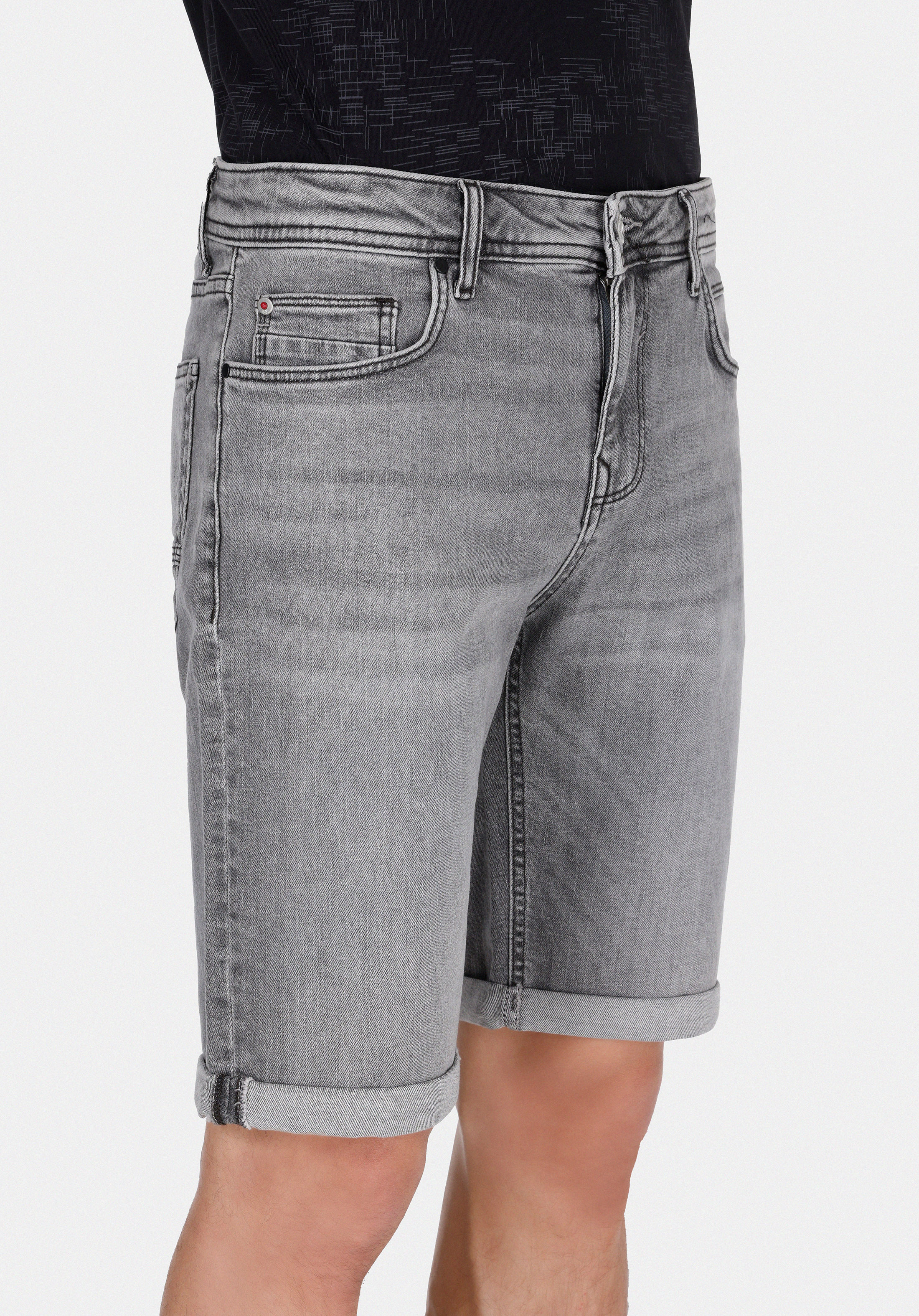 Afișați detalii pentru Short / Pantaloni Scurti De Barbati Antracit Straight Fit  Cl1075063