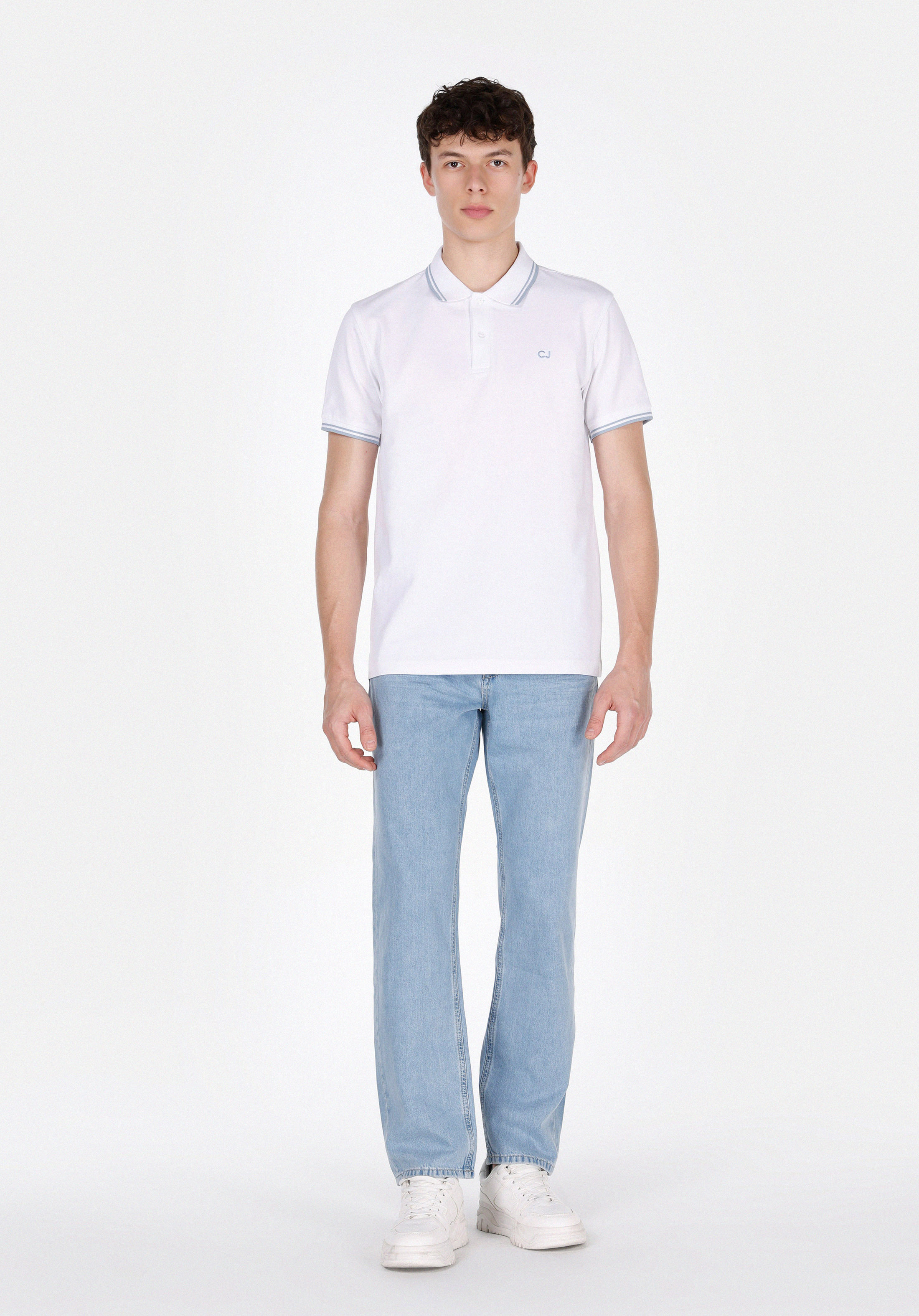 Afișați detalii pentru Pantaloni De Barbati Albastru Regular Fit 045 David Cl1075172