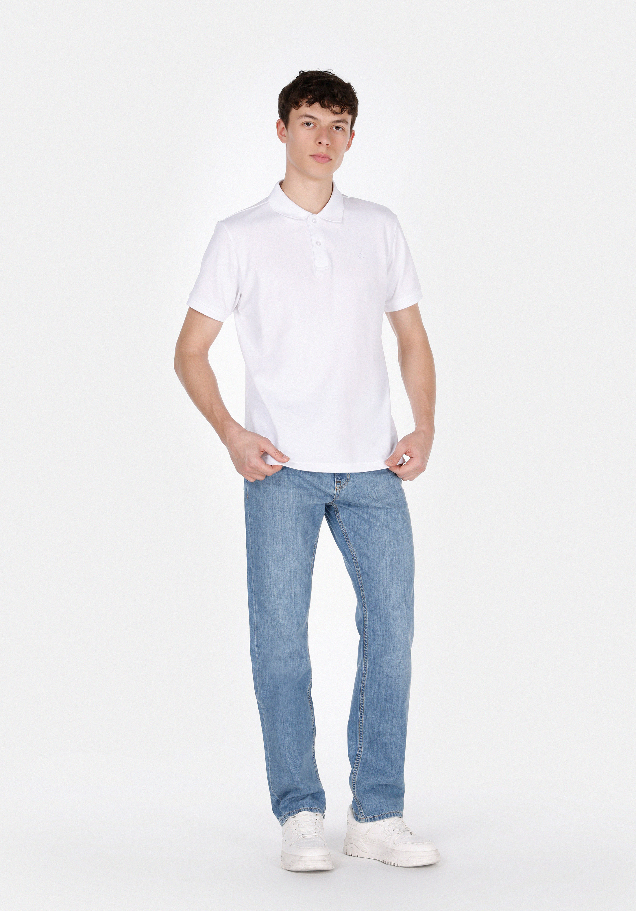 Afișați detalii pentru Blugi İndigo Pentru Bărbați Loose Straight Fit