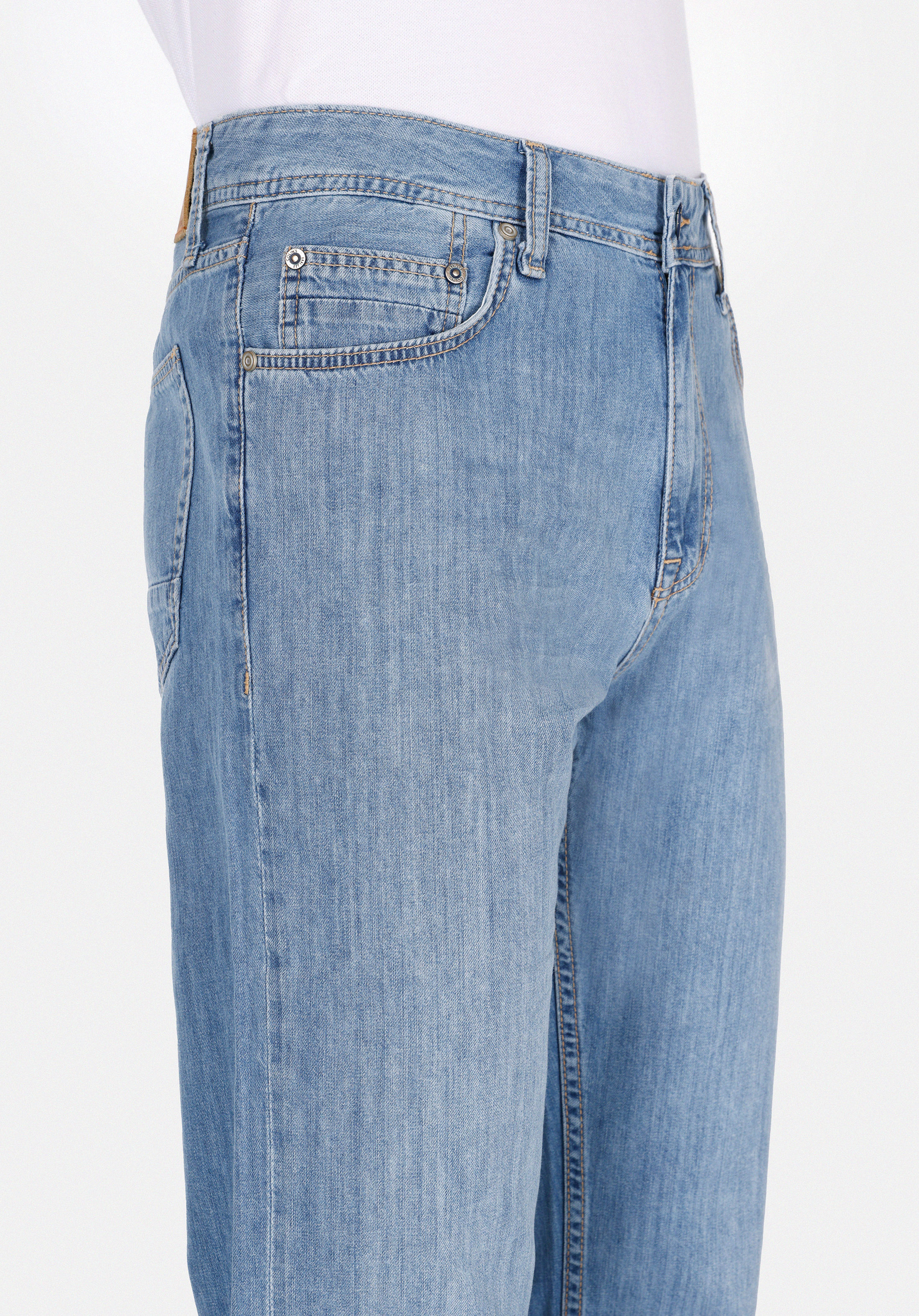 Afișați detalii pentru Blugi İndigo Pentru Bărbați Loose Straight Fit