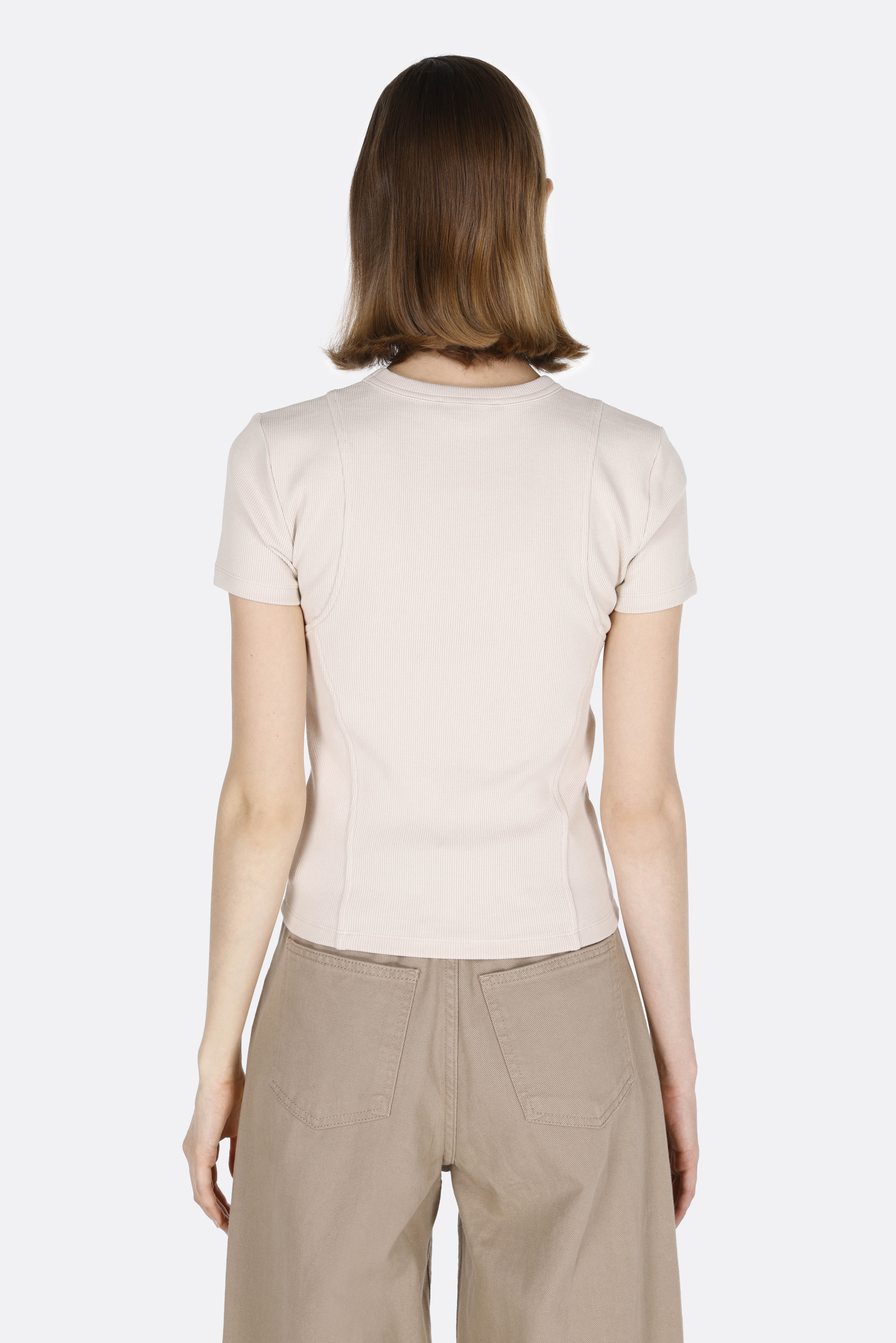 Afișați detalii pentru Bluza Cu Maneca Scurta De Dama Bej Slim Fit  Cl1073152