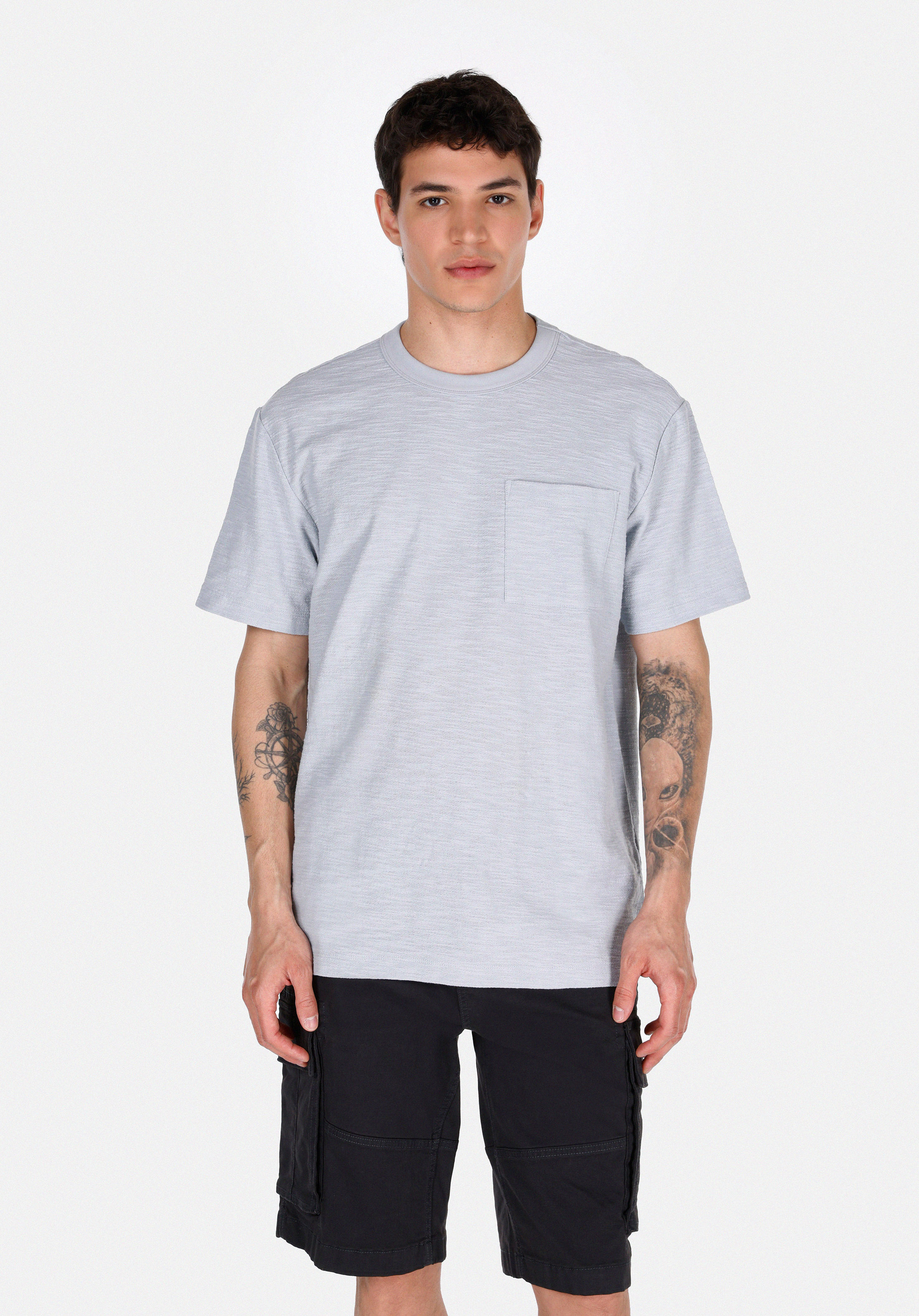 Afișați detalii pentru Tricou Cu Maneca Scurta De Barbati Albastru Comfort Fit  Cl1074161