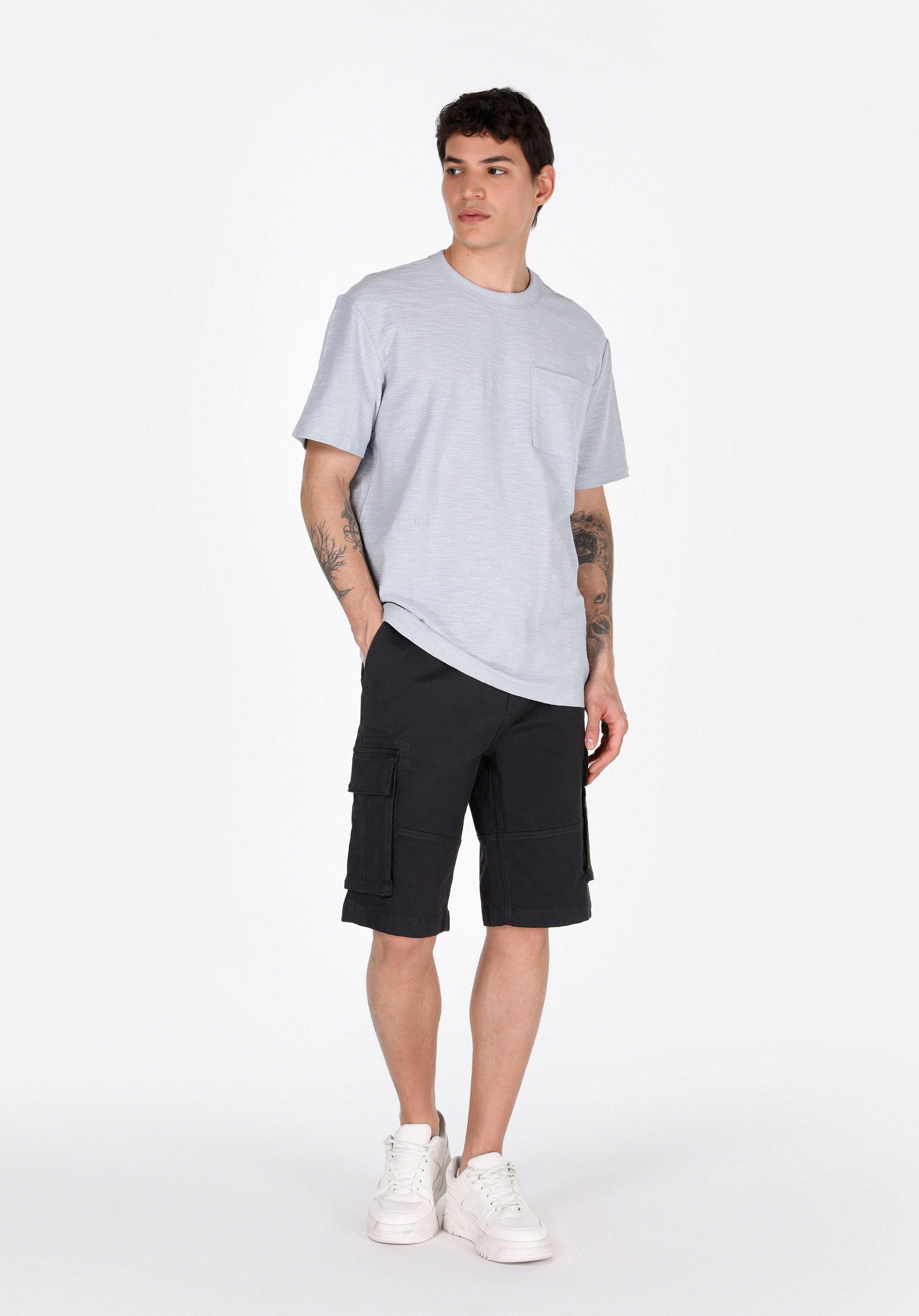 Afișați detalii pentru Tricou Cu Maneca Scurta De Barbati Albastru Comfort Fit  Cl1074161