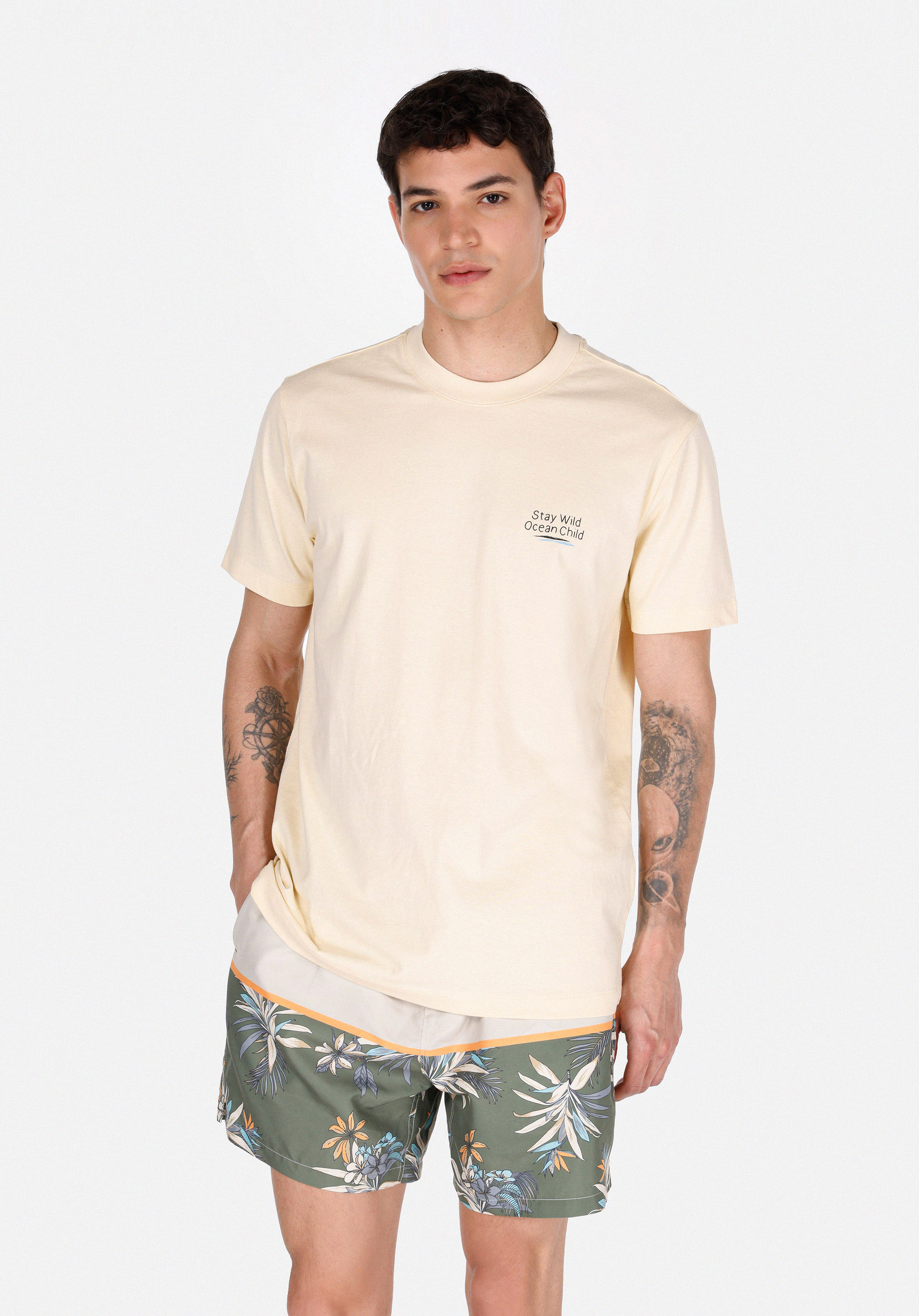 Afișați detalii pentru Tricou Cu Maneca Scurta De Barbati Galben Regular Fit  Cl1074483
