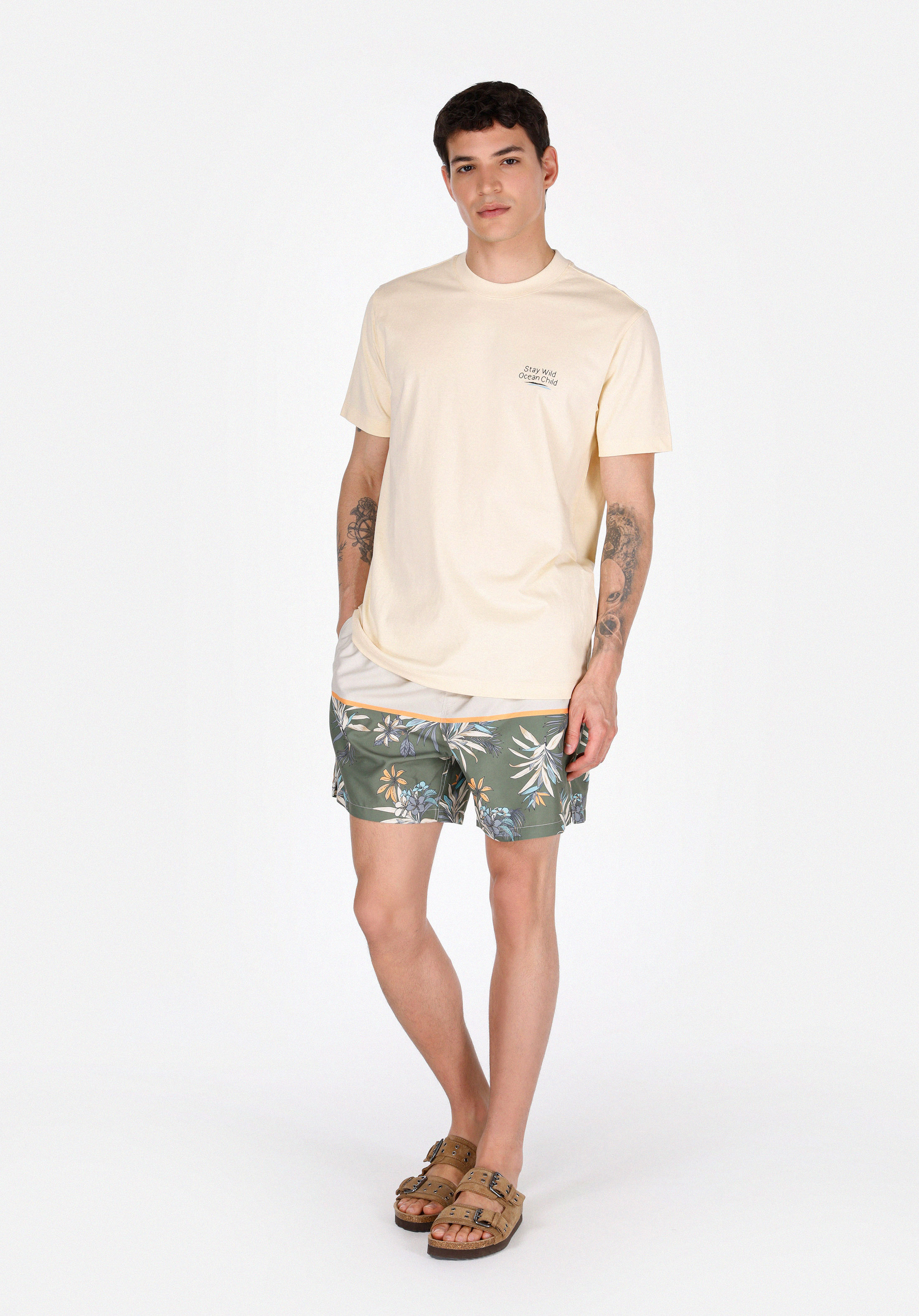 Afișați detalii pentru Tricou Cu Maneca Scurta De Barbati Galben Regular Fit  Cl1074483