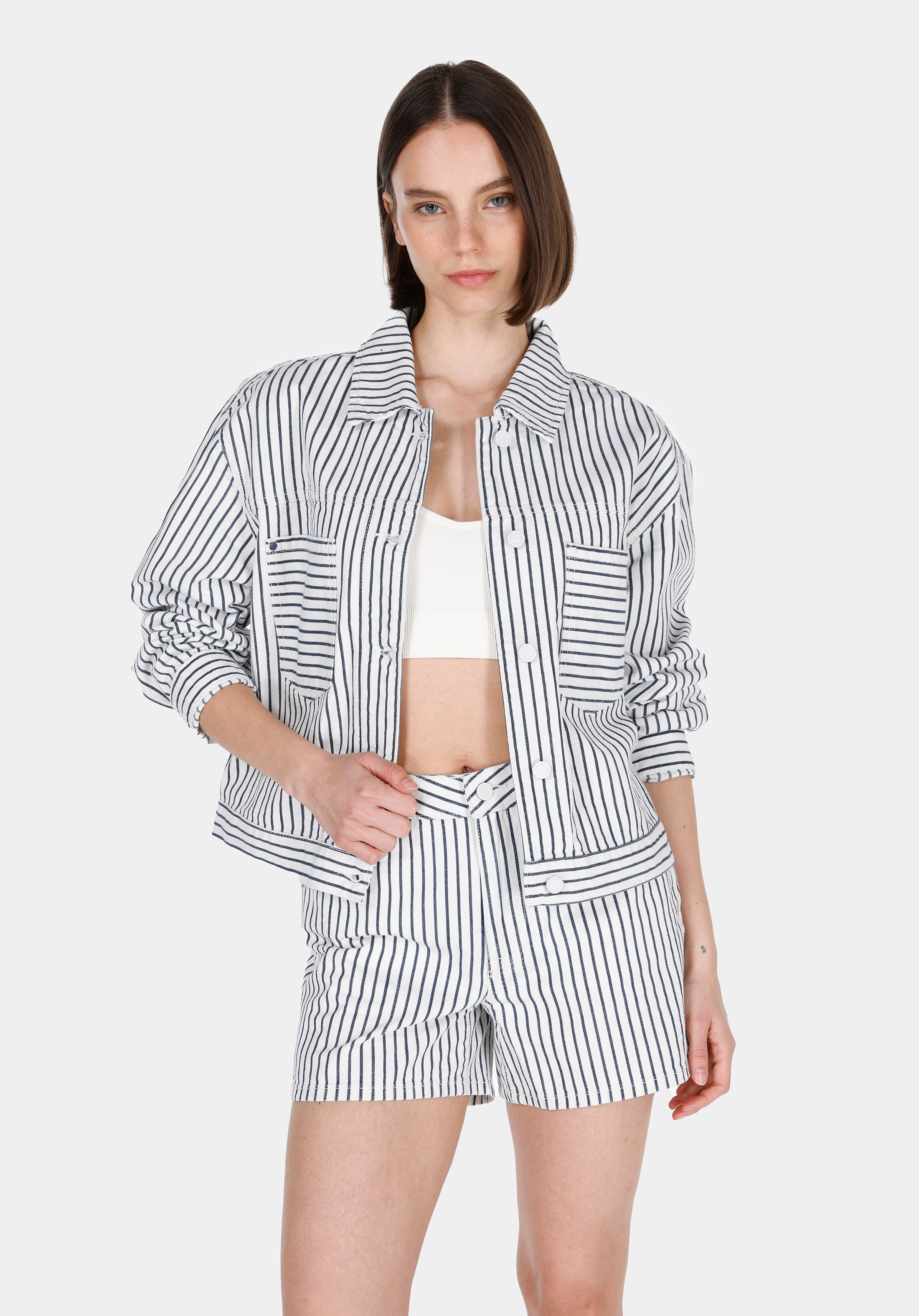 Afișați detalii pentru Jacheta De Dama Denim Oversize Fit  Cl1074963