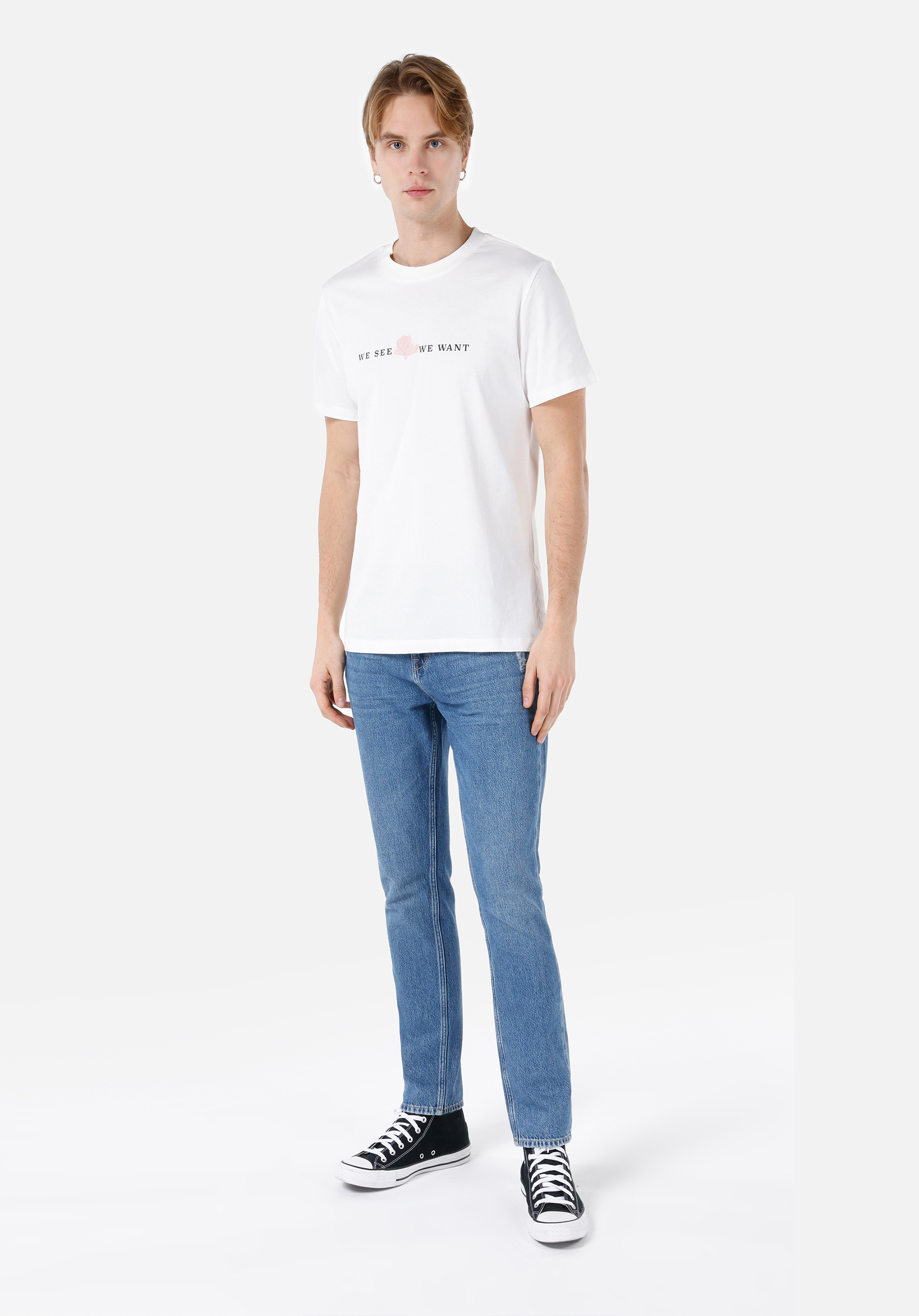Afișați detalii pentru Tricou Cu Maneca Scurta De Barbati Alb   Cl1062935