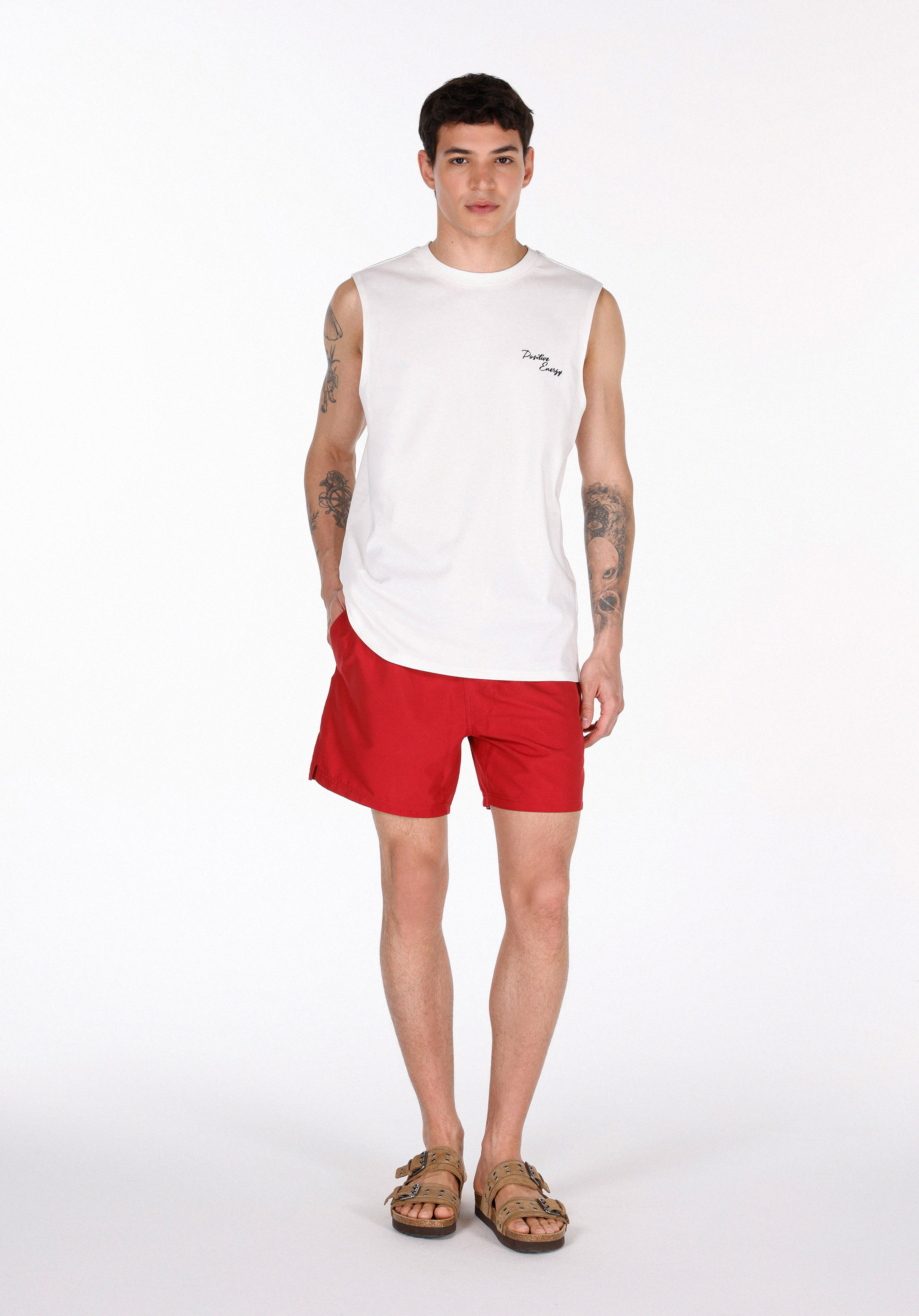 Afișați detalii pentru Short De Plaja De Barbati Bordo Slim Fit  Cl1075081