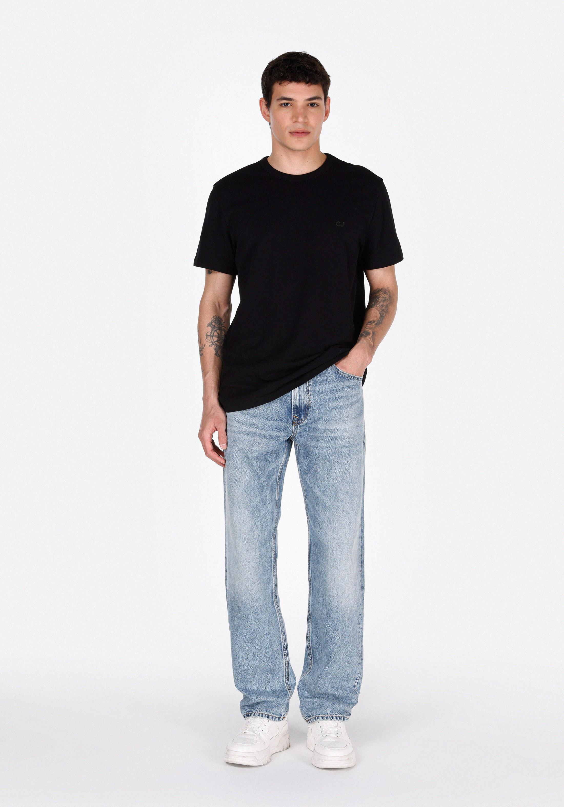 Afișați detalii pentru Pantaloni De Barbati Albastru Regular Fit 047 Fit Cl1075780