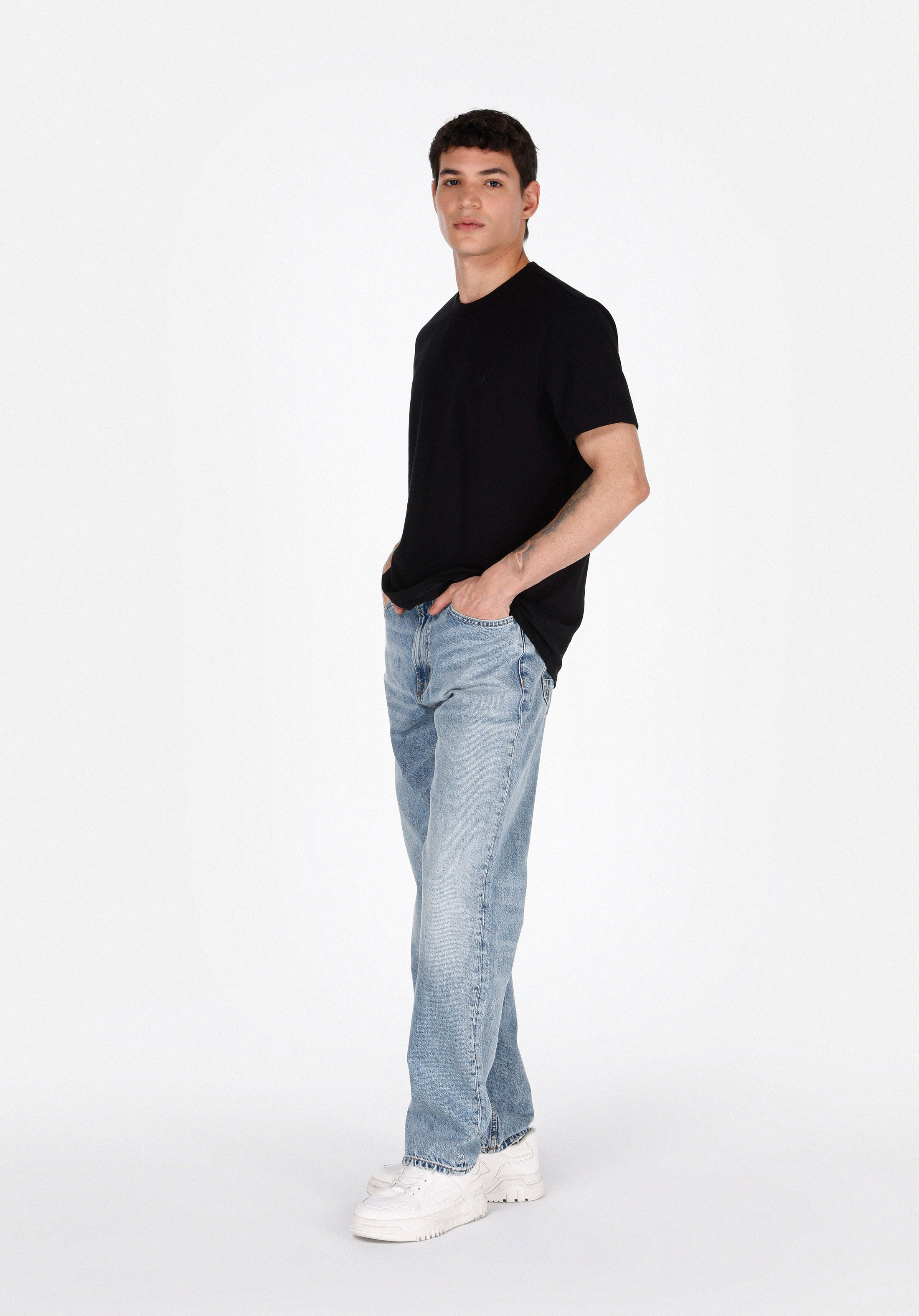 Afișați detalii pentru Pantaloni De Barbati Albastru Regular Fit 047 Fit Cl1075780