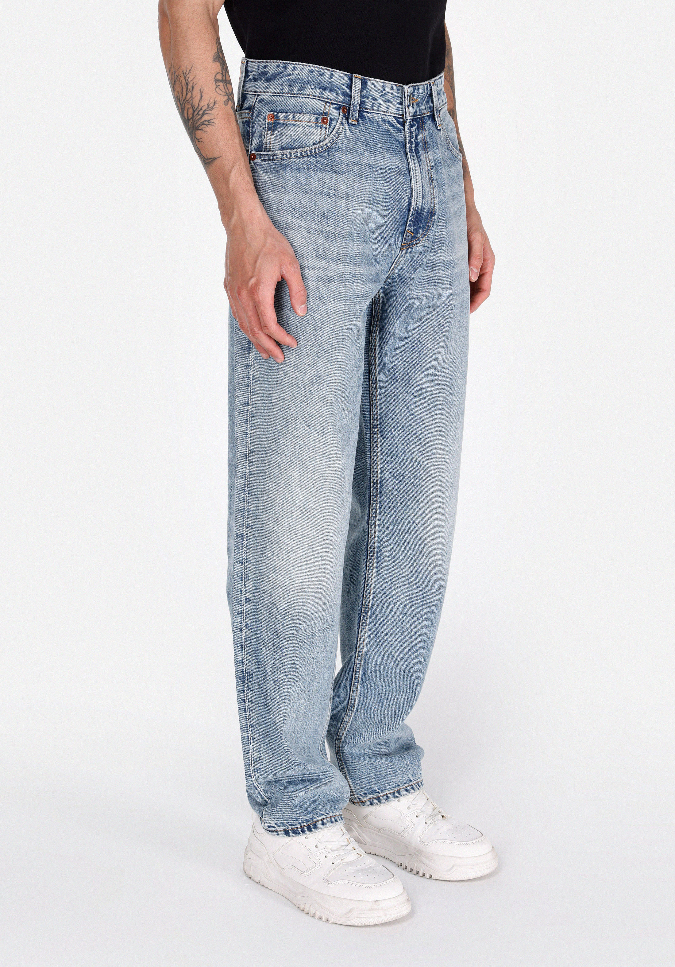 Afișați detalii pentru Pantaloni De Barbati Albastru Regular Fit 047 Fit Cl1075780