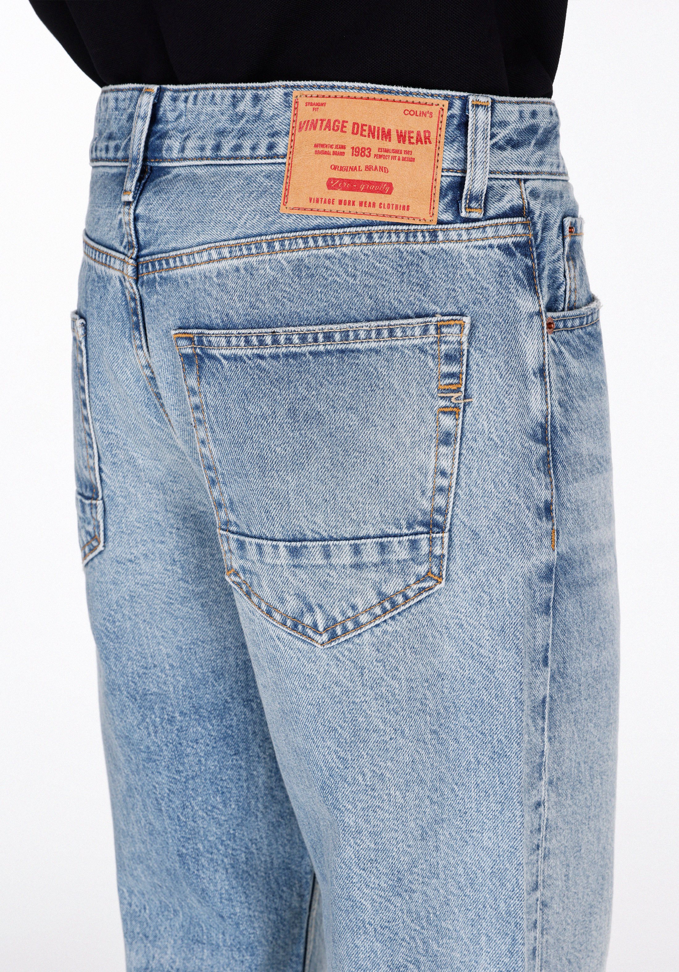 Afișați detalii pentru Pantaloni De Barbati Albastru Regular Fit 047 Fit Cl1075780