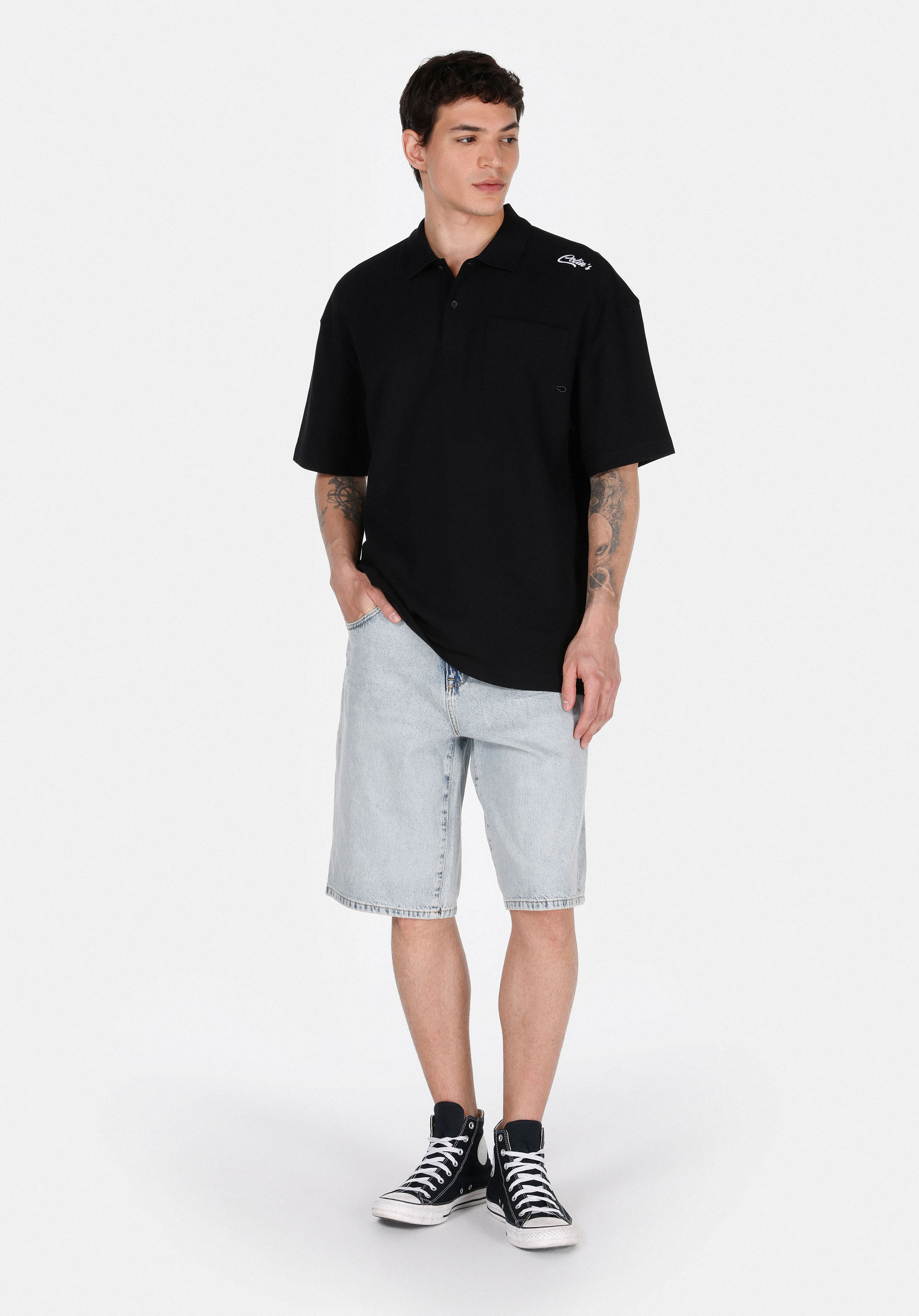 Afișați detalii pentru Short / Pantaloni Scurti De Barbati Denim Loose Fit  Cl1074436
