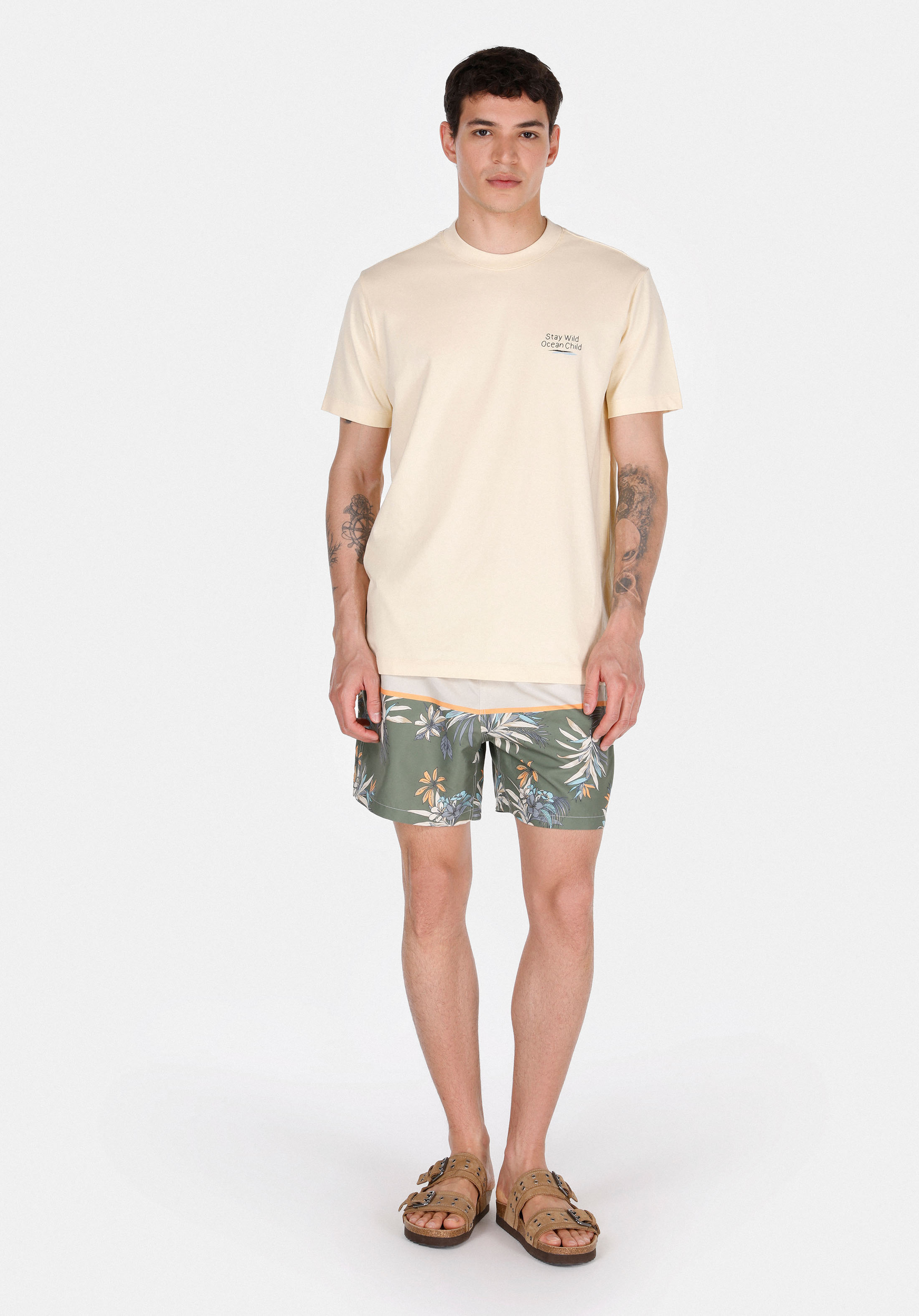 Afișați detalii pentru Short De Plaja De Barbati Multicolor Regular Fit  Cl1074694