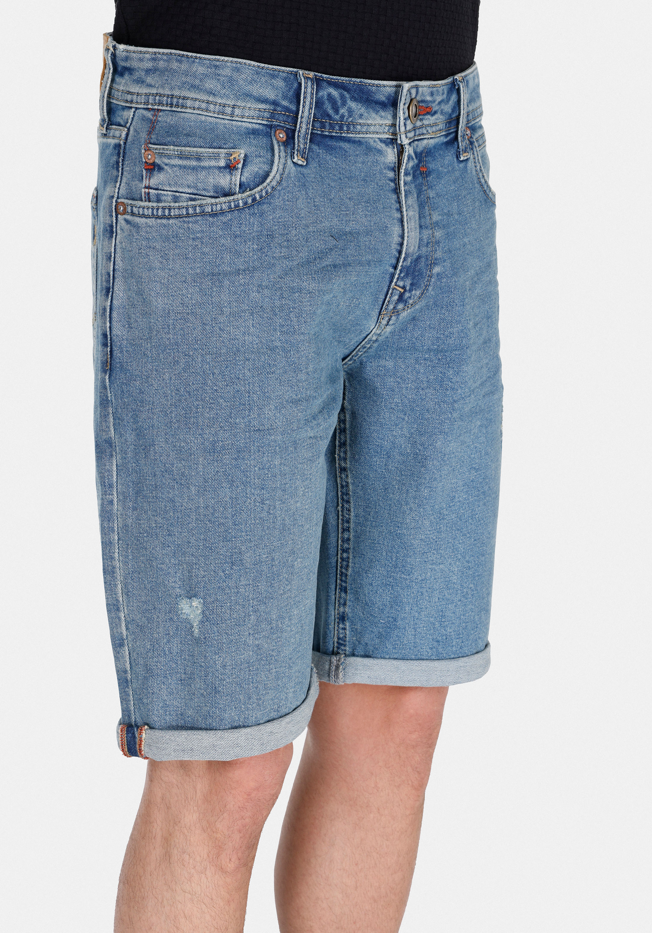 Afișați detalii pentru Short / Pantaloni Scurti De Barbati Albastru Marin Straight Fit  Cl1074832