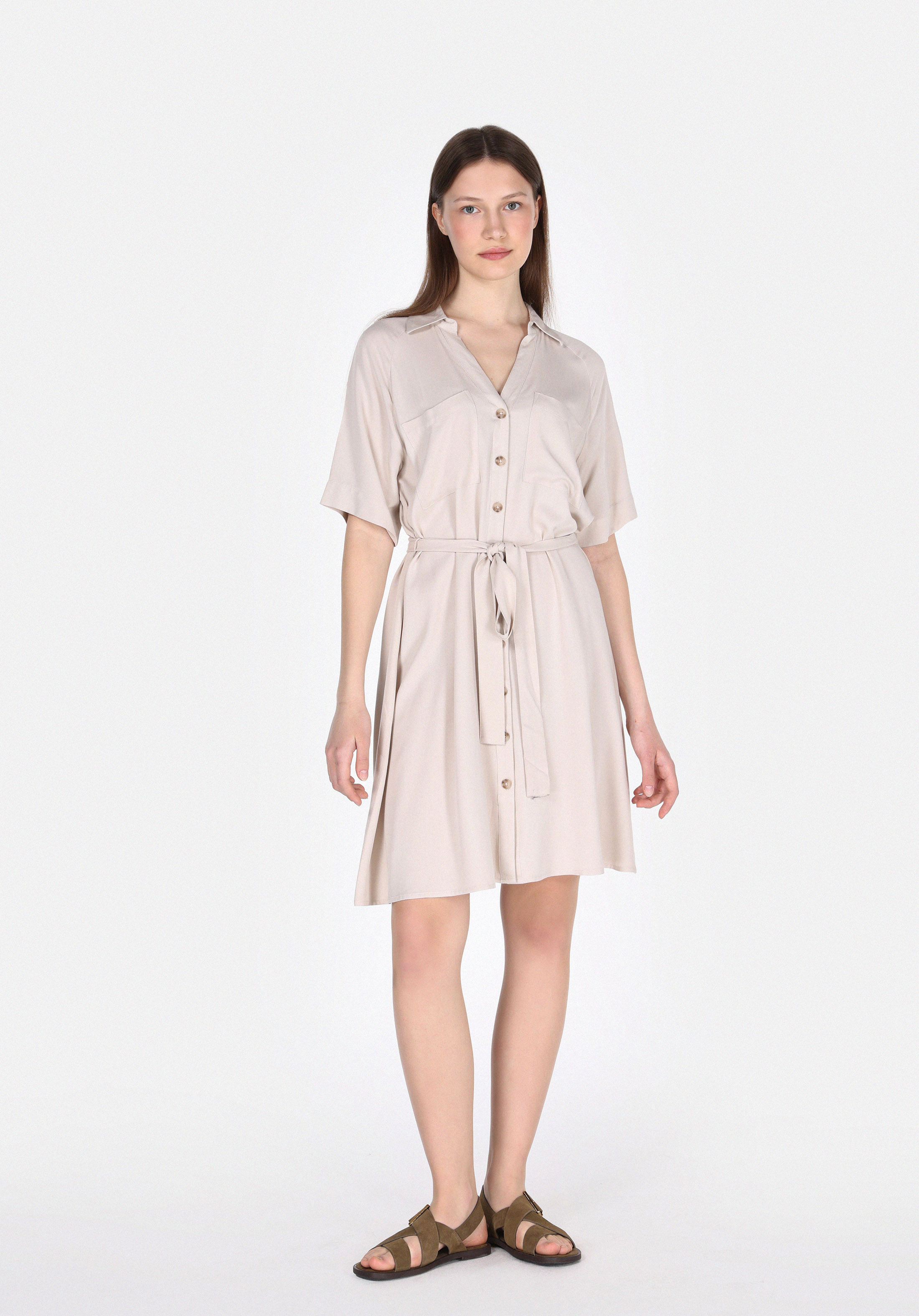 Afișați detalii pentru Rochie De Dama Bej Regular Fit  Cl1073826