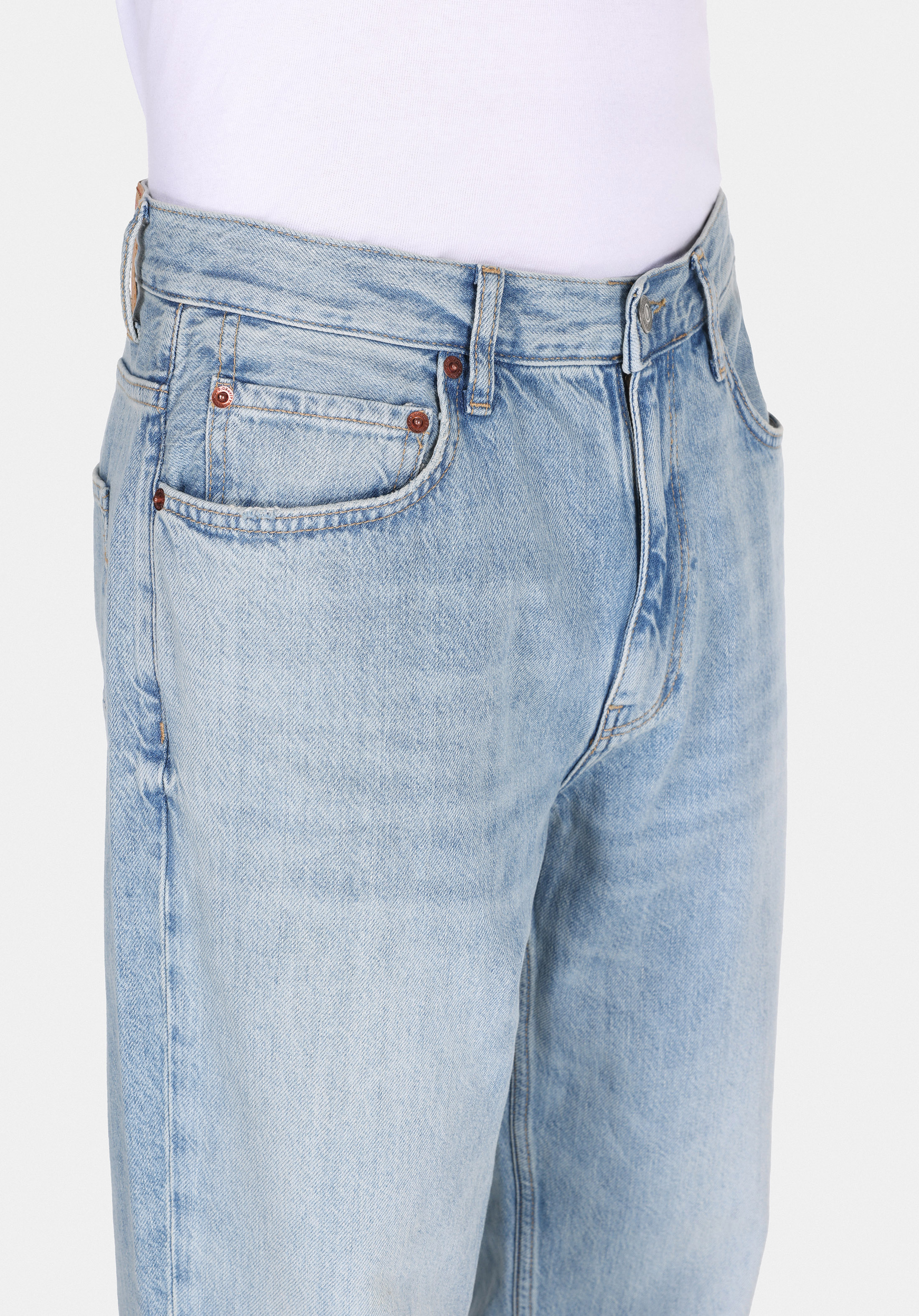 Afișați detalii pentru Pantaloni De Barbati Albastru Balloon Fit  Cl1075797