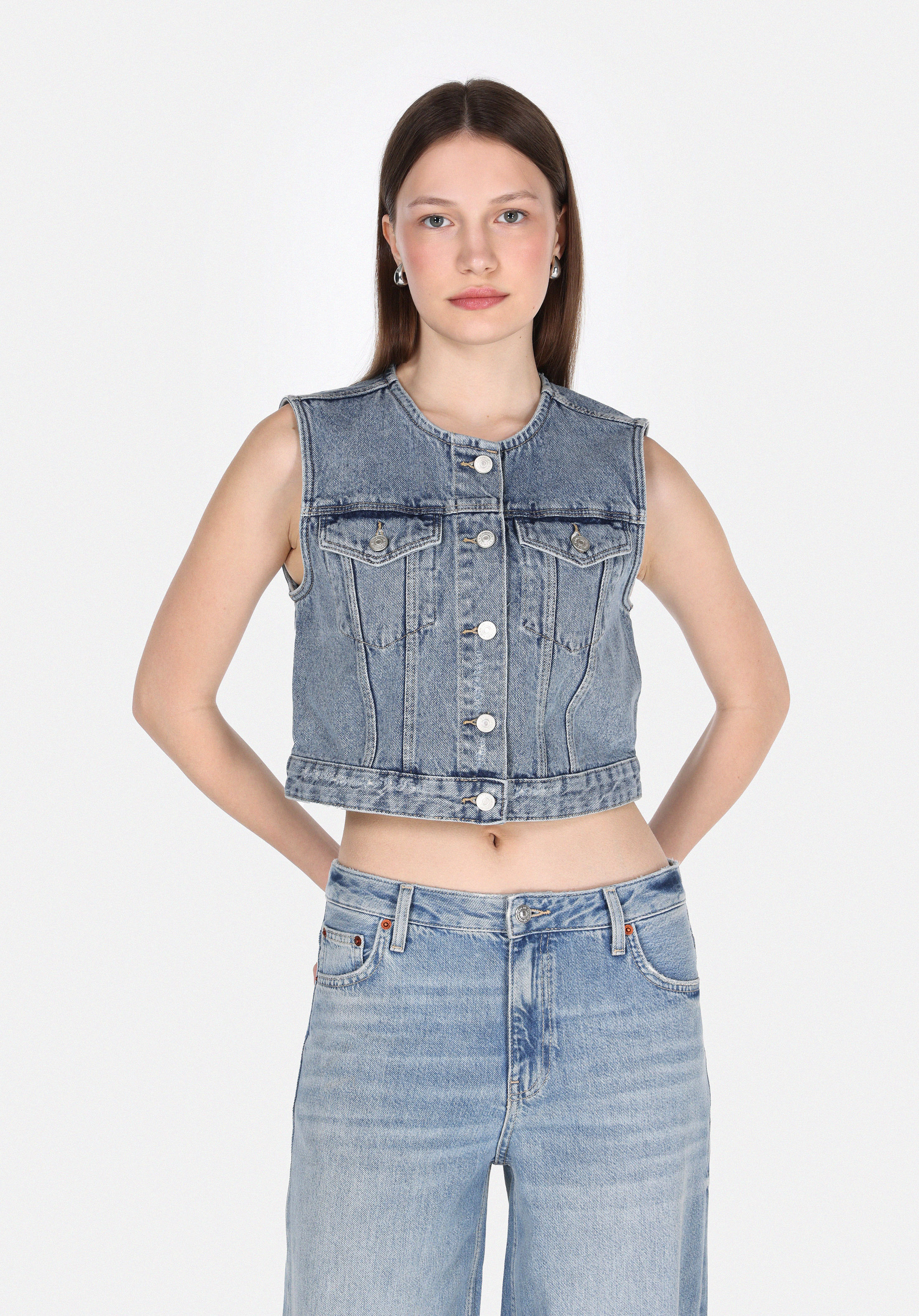 Afișați detalii pentru Vesta De Dama Albastru Slim Fit  Cl1074989