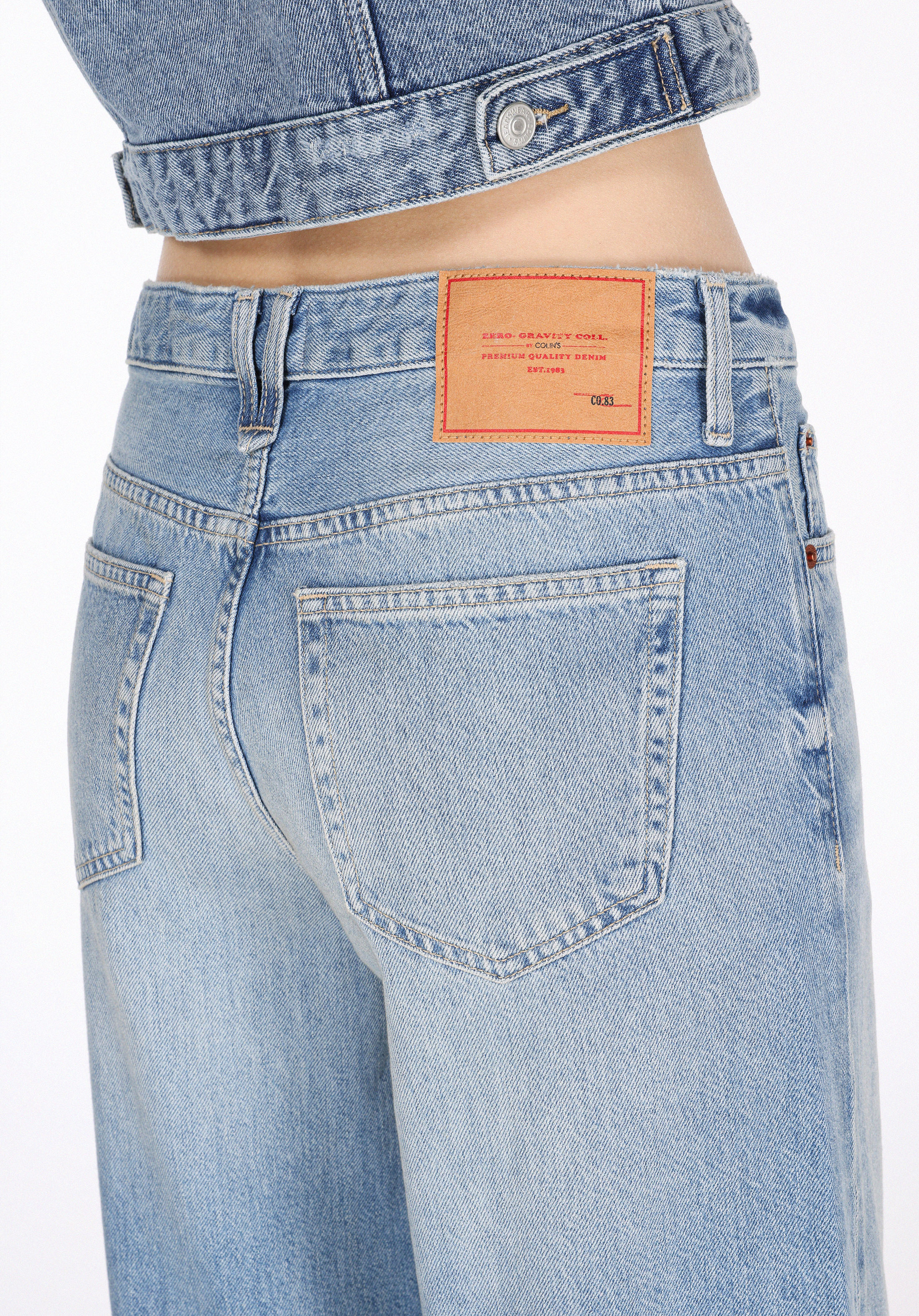 Afișați detalii pentru Pantaloni De Dama Albastru Loose Fit  Cl1075840
