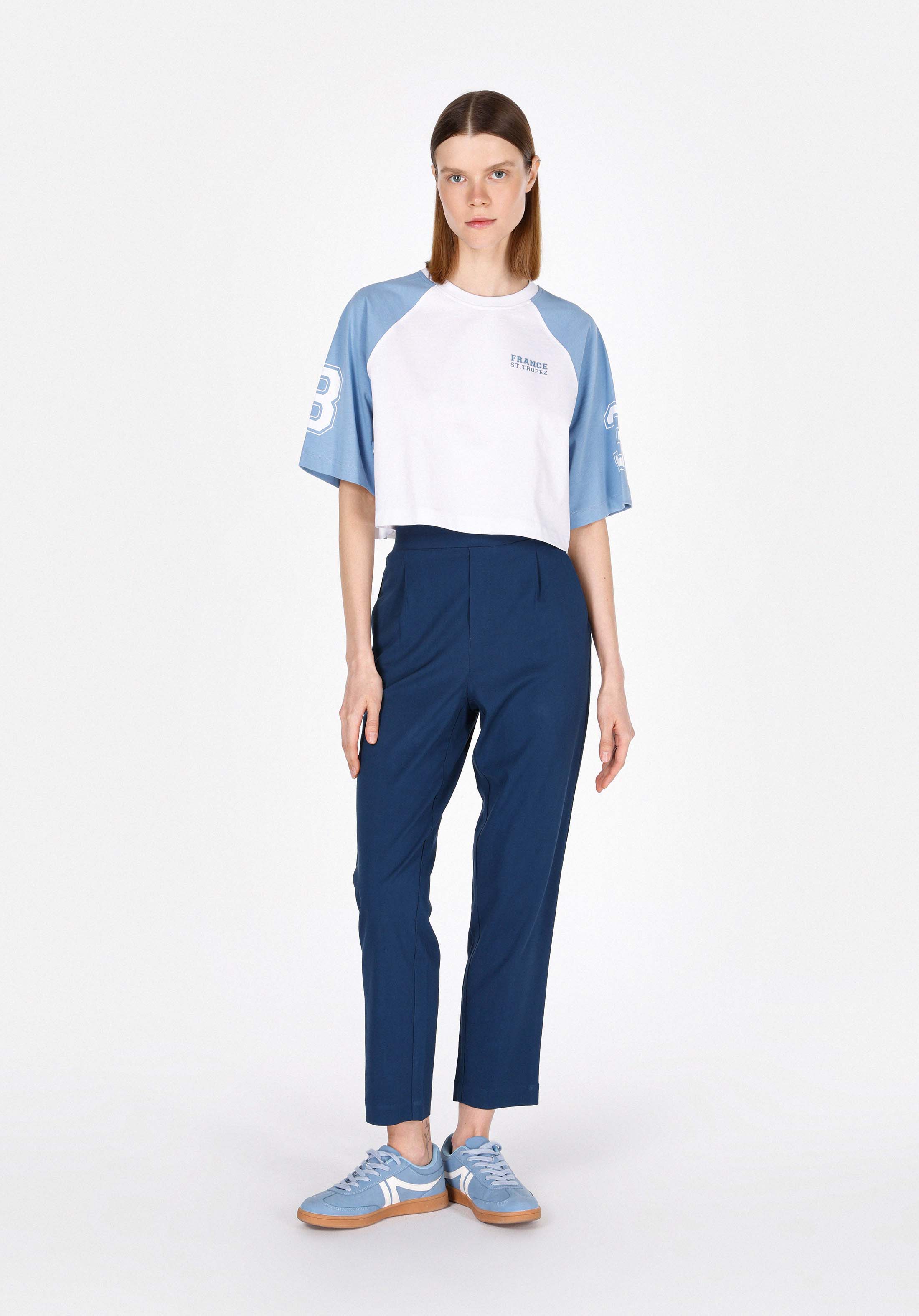 Afișați detalii pentru Pantaloni De Dama Albastru Regular Fit  Cl1068239