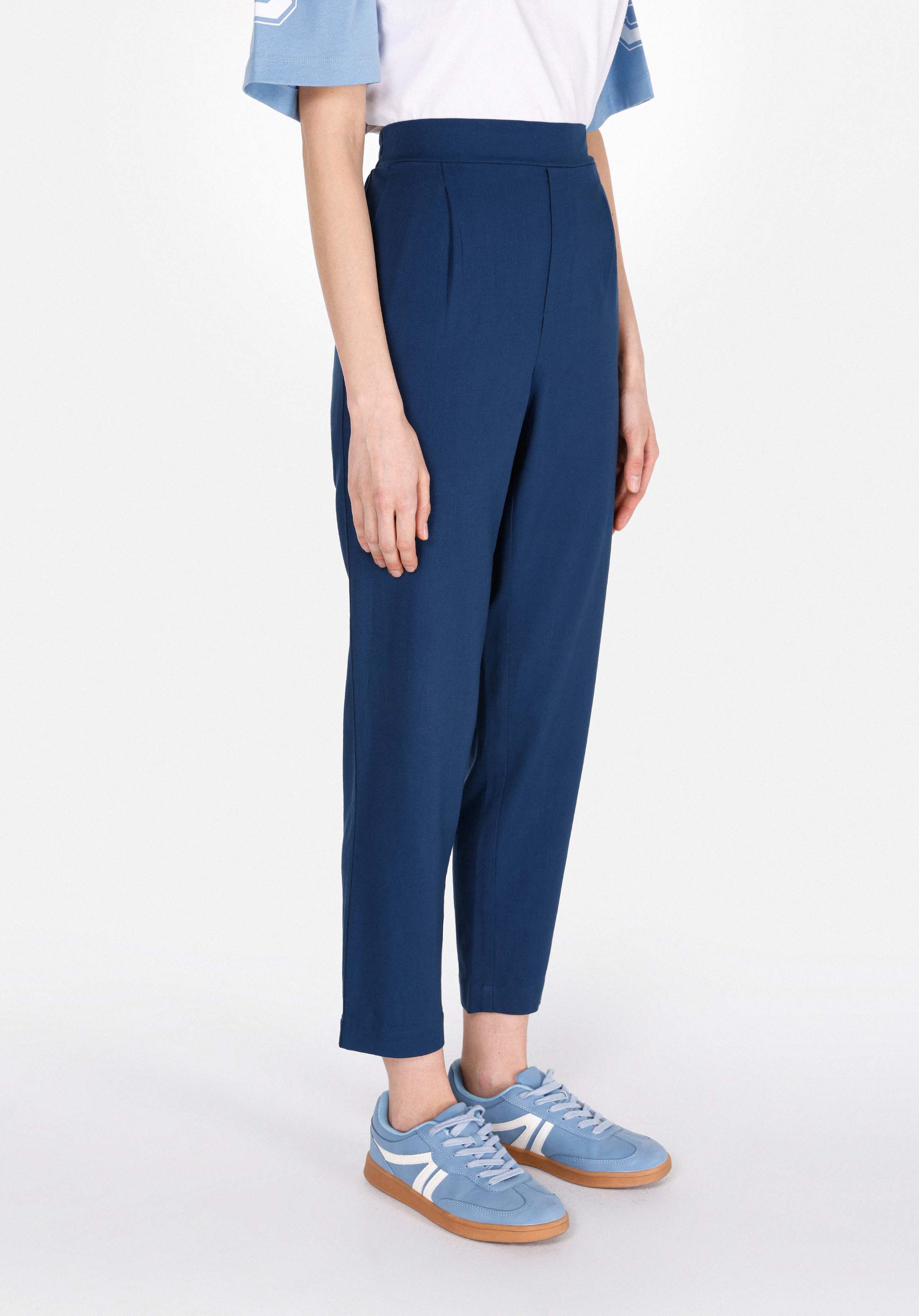 Afișați detalii pentru Pantaloni De Dama Albastru Regular Fit  Cl1068239