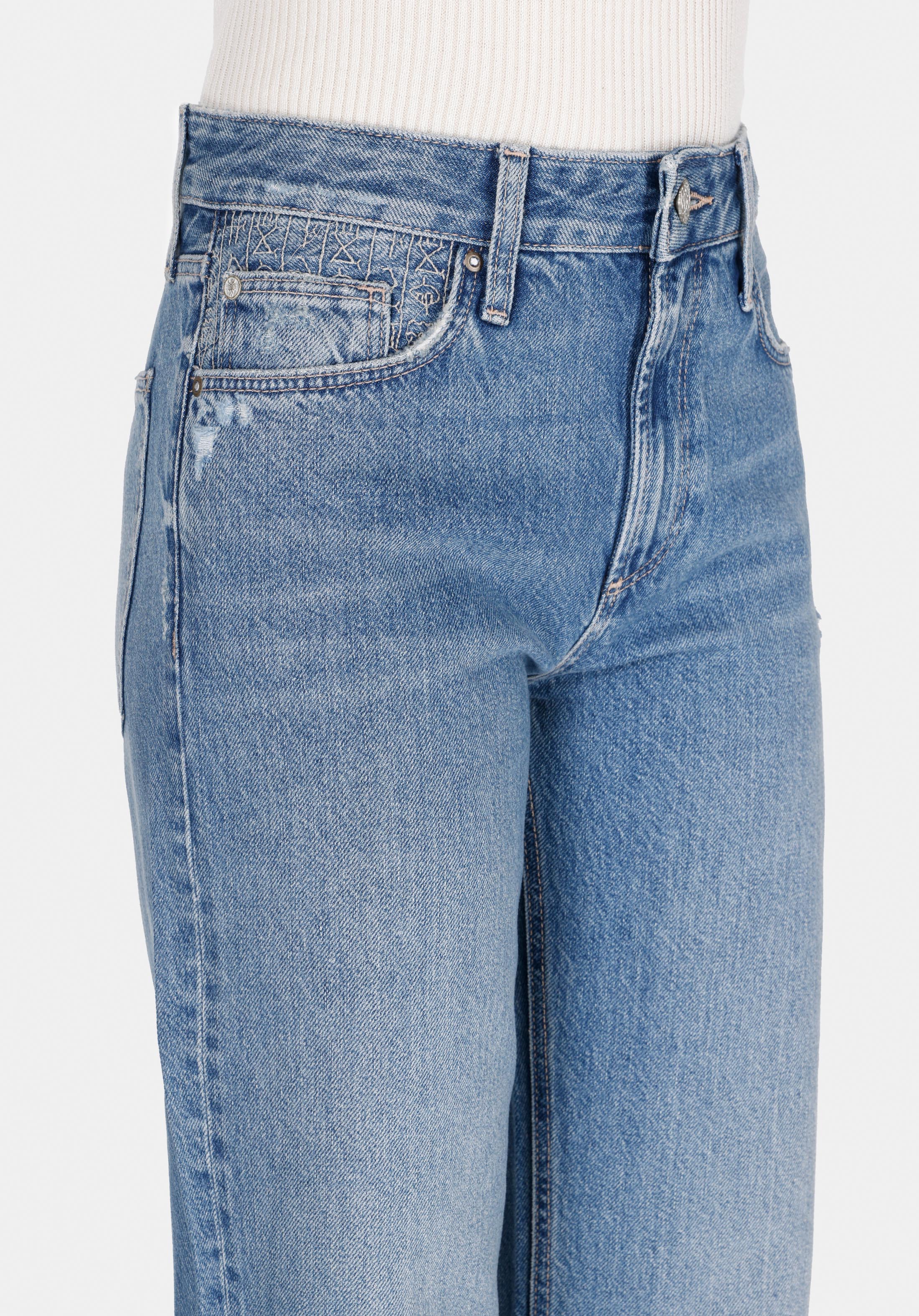 Afișați detalii pentru Pantaloni De Dama Denim Straight Fit  Cl1072460