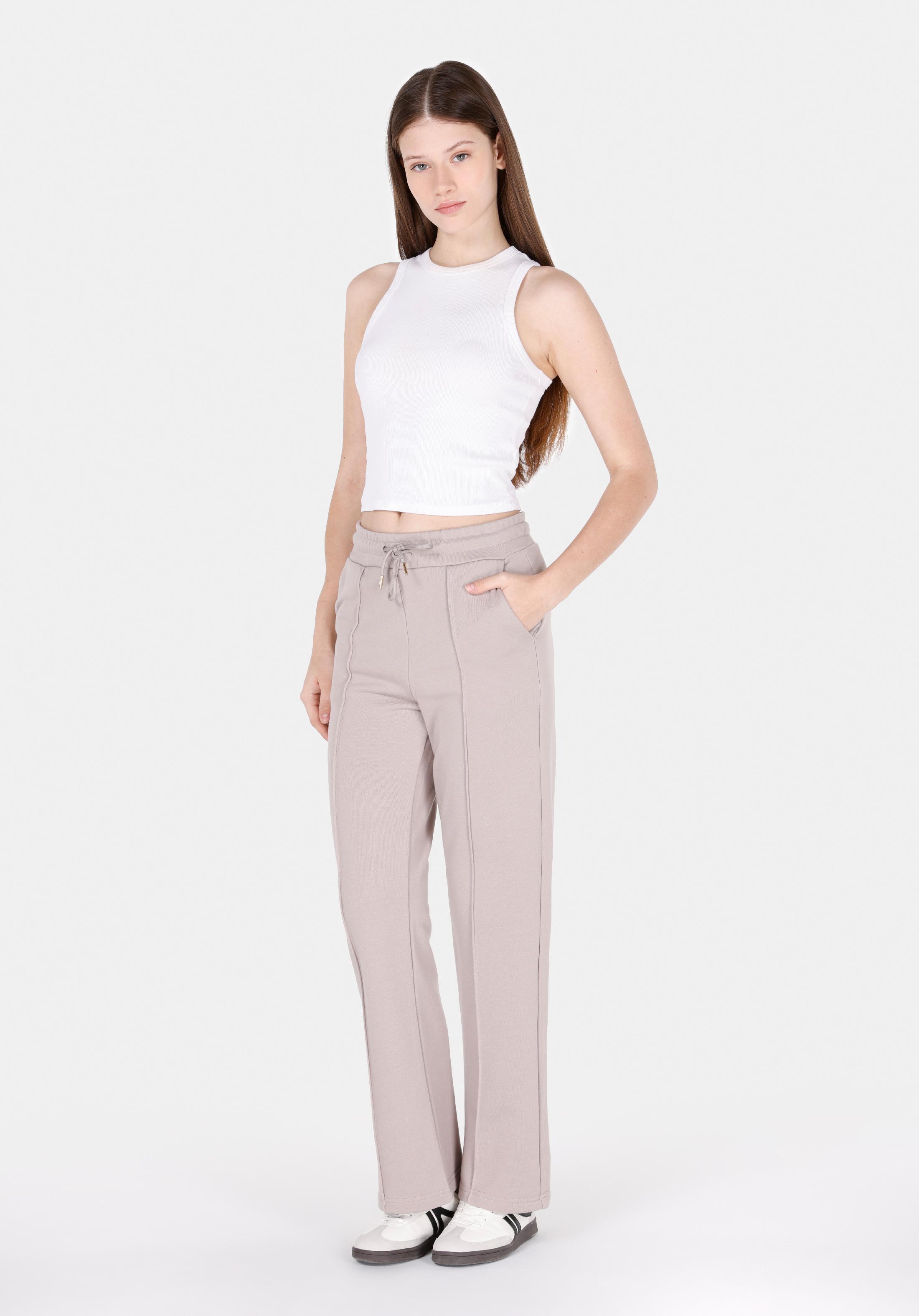Afișați detalii pentru Pantaloni De Trening De Dama Alb Regular Fit  Cl1072559