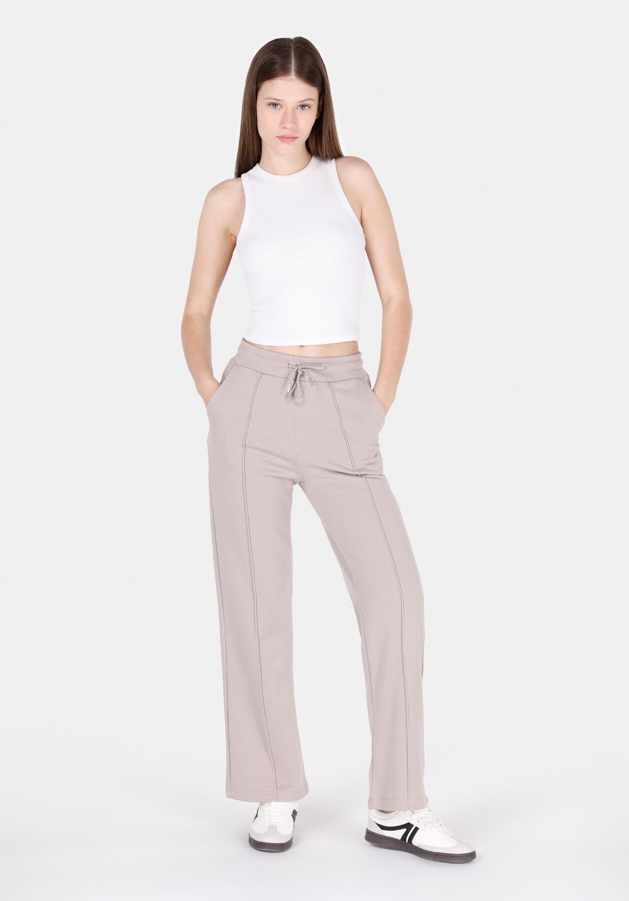 Afișați detalii pentru Pantaloni De Trening De Dama Alb Regular Fit  Cl1072559