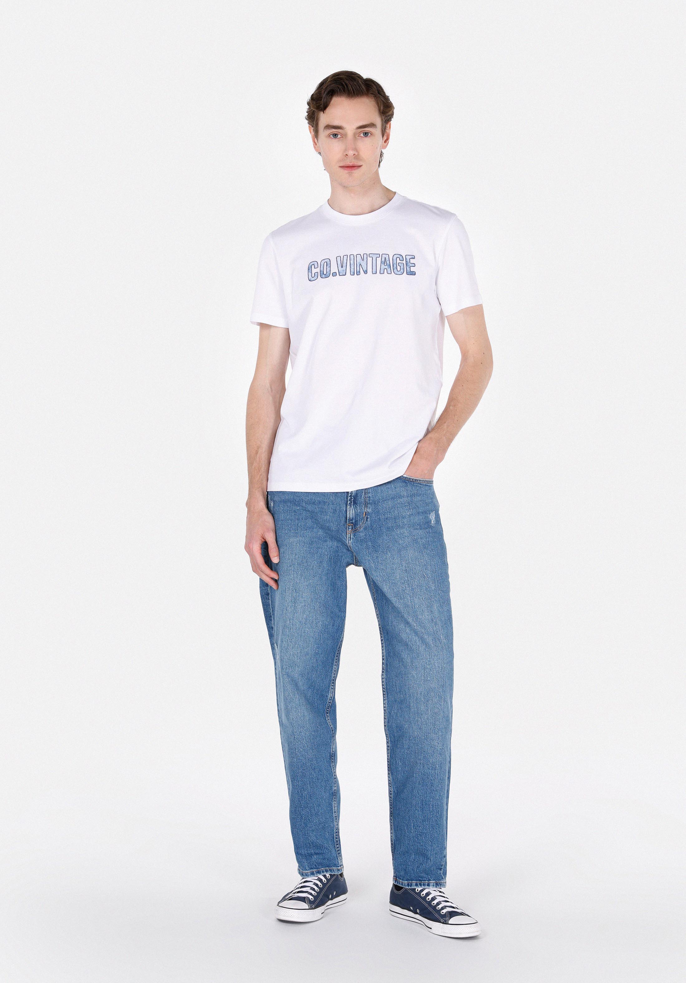 Afișați detalii pentru Tricou Cu Maneca Scurta De Barbati Alb Regular Fit  Cl1073002