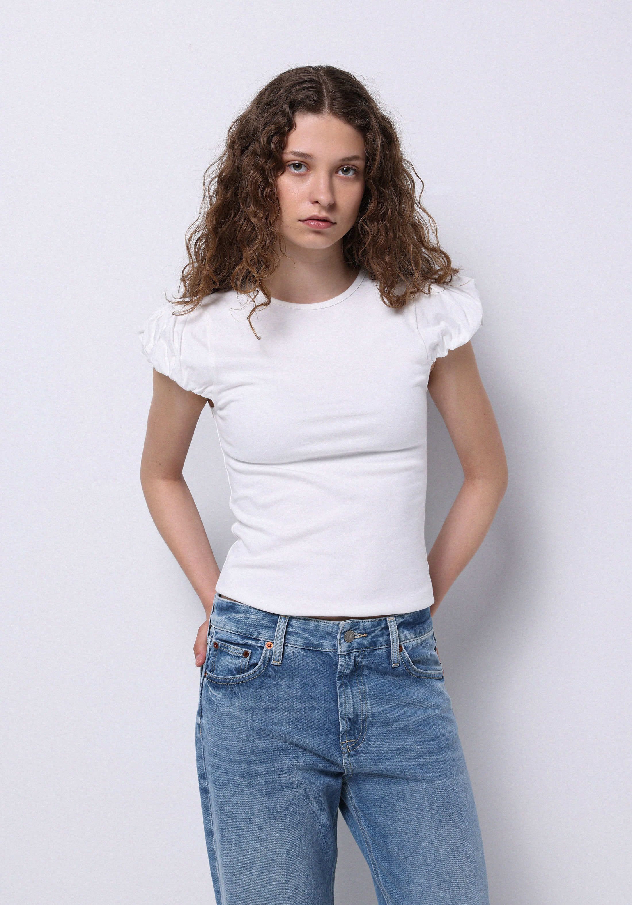 Afișați detalii pentru Bluza Cu Maneca Scurta De Dama Alb Slim Fit  Cl1072542
