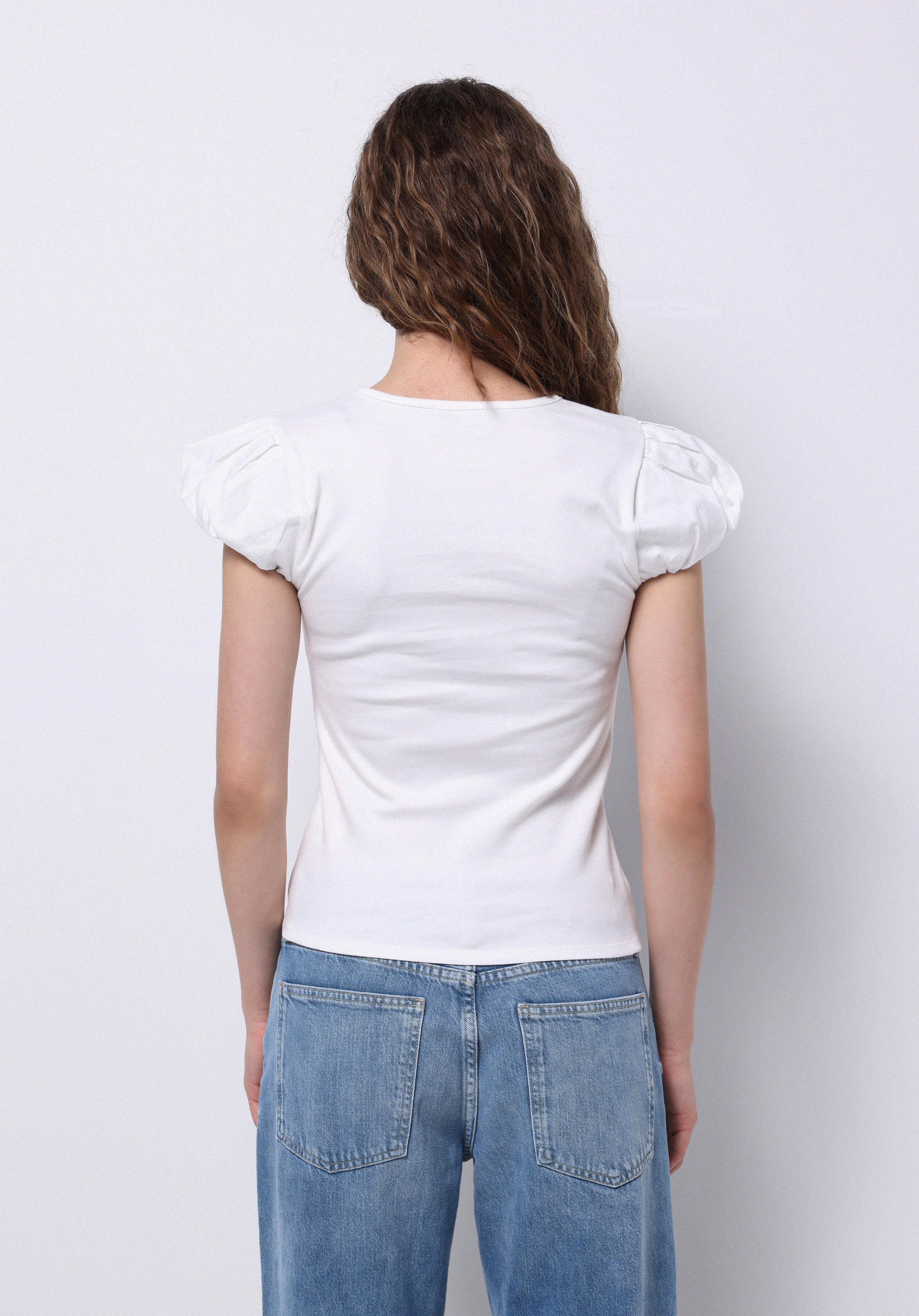 Afișați detalii pentru Bluza Cu Maneca Scurta De Dama Alb Slim Fit  Cl1072542