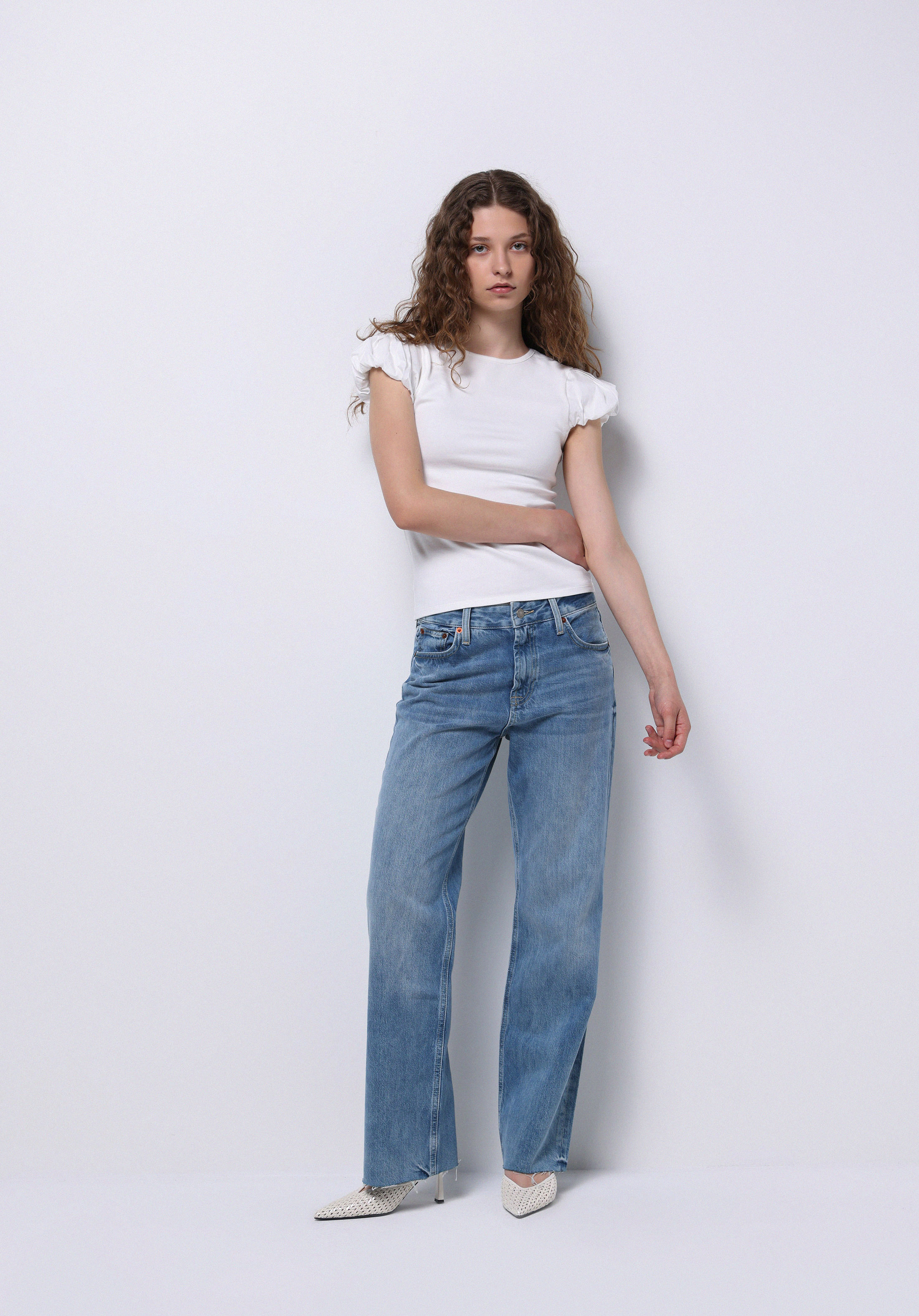 Afișați detalii pentru Bluza Cu Maneca Scurta De Dama Alb Slim Fit  Cl1072542