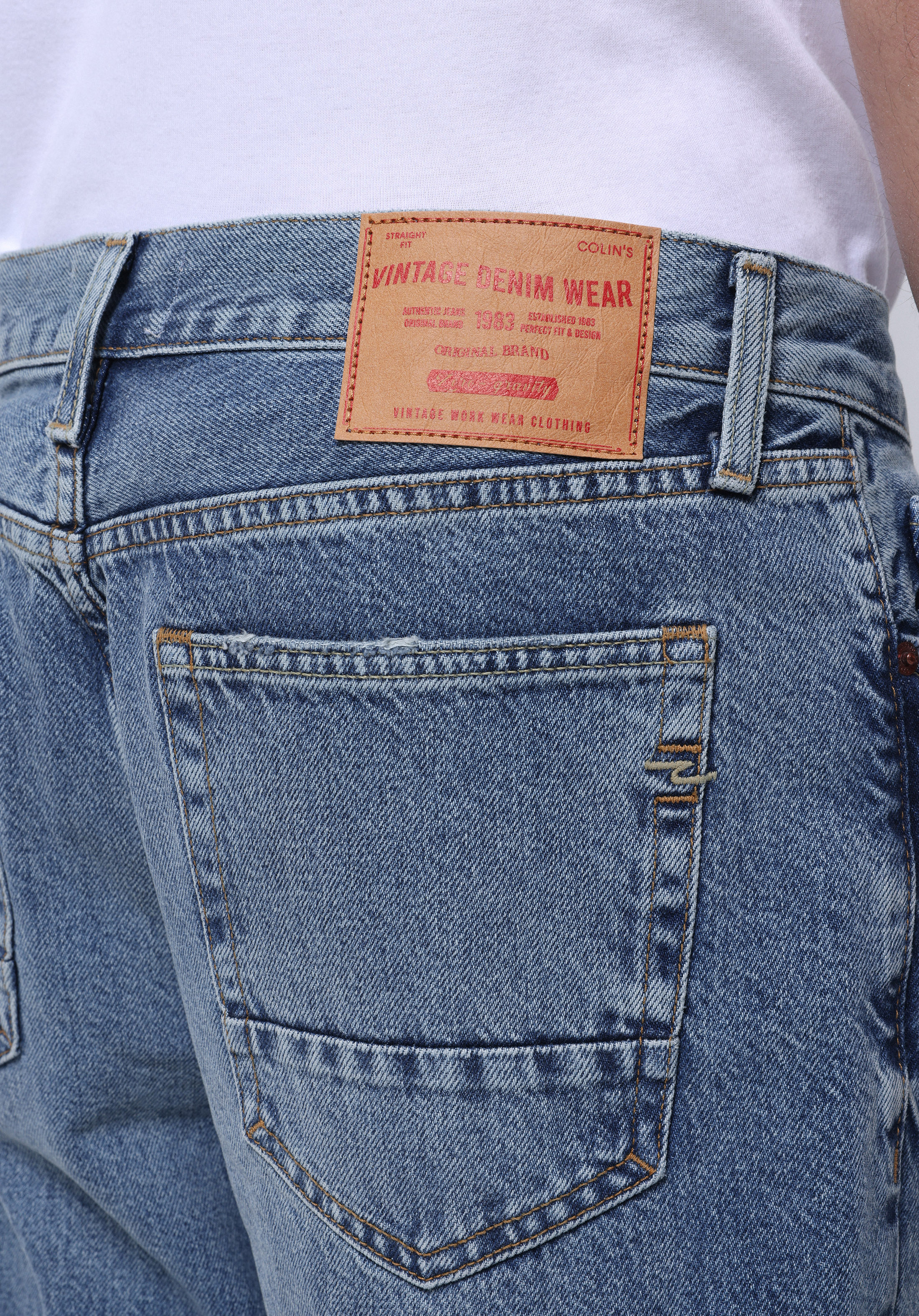 Afișați detalii pentru Pantaloni De Barbati Albastru Loose Tapered Fit  Cl1075783