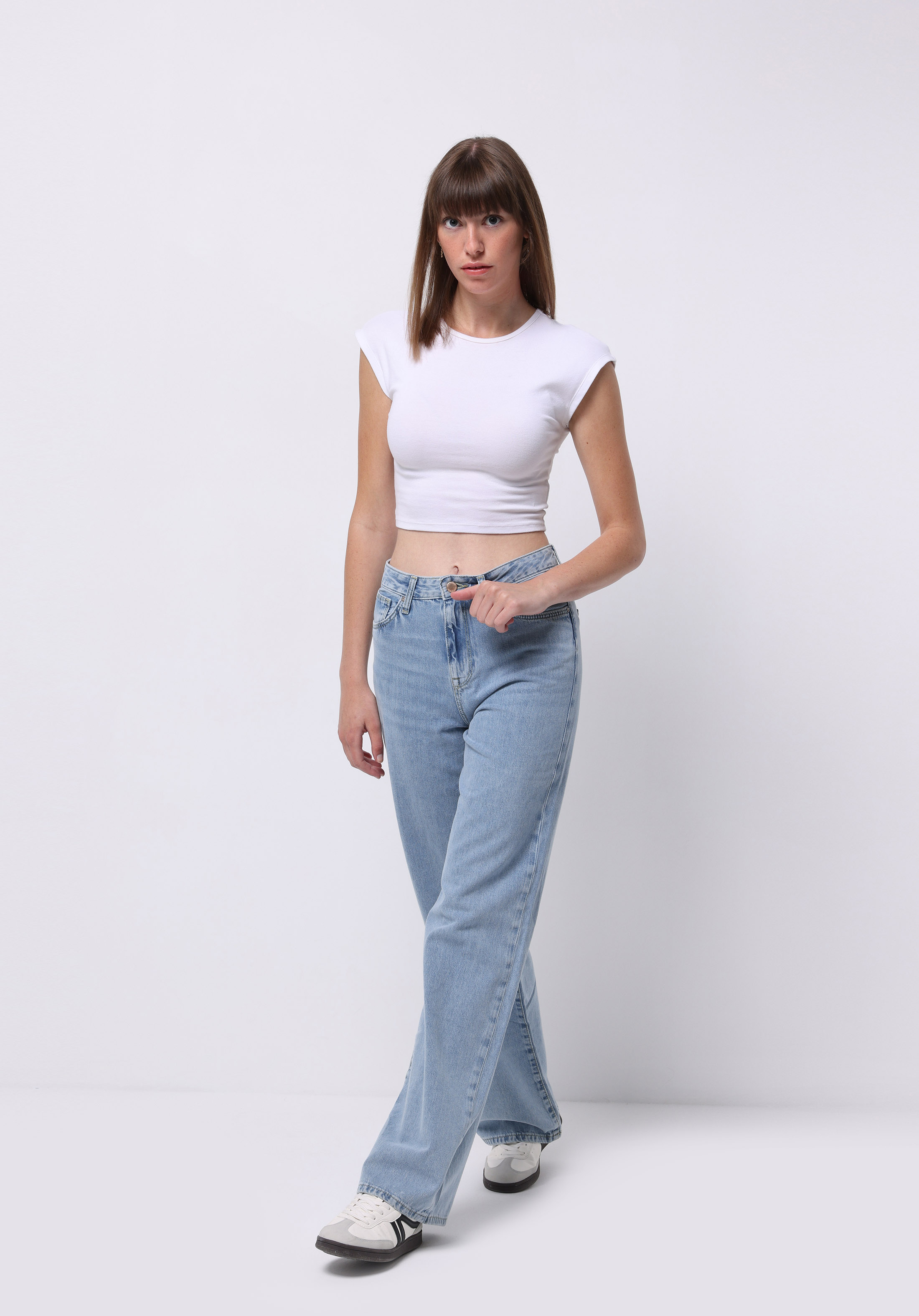 Afișați detalii pentru Pantaloni De Dama Albastru Regular Fit 970 Berry Cl1075166
