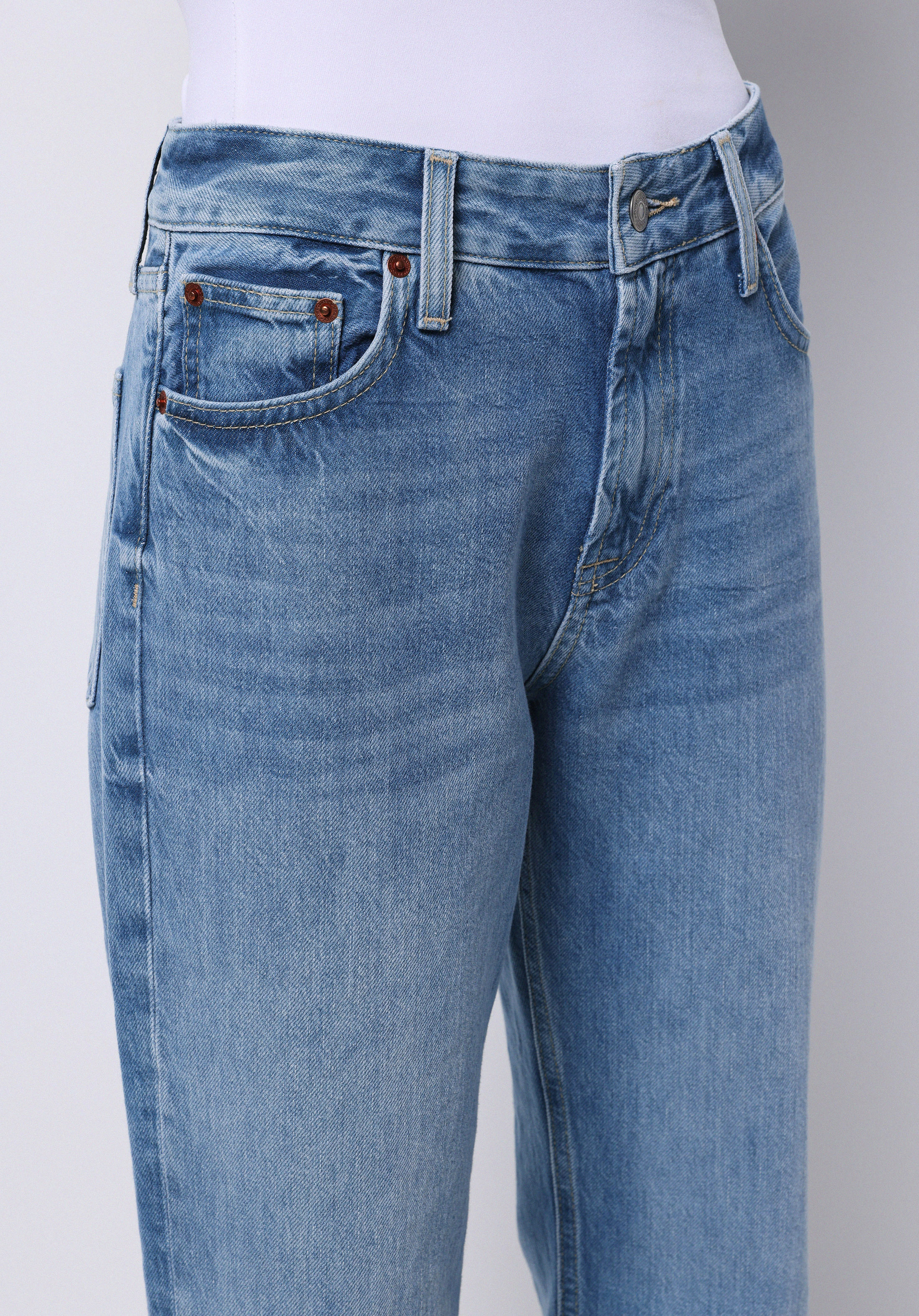 Afișați detalii pentru Pantaloni De Dama Albastru Straight Fit  Cl1075831