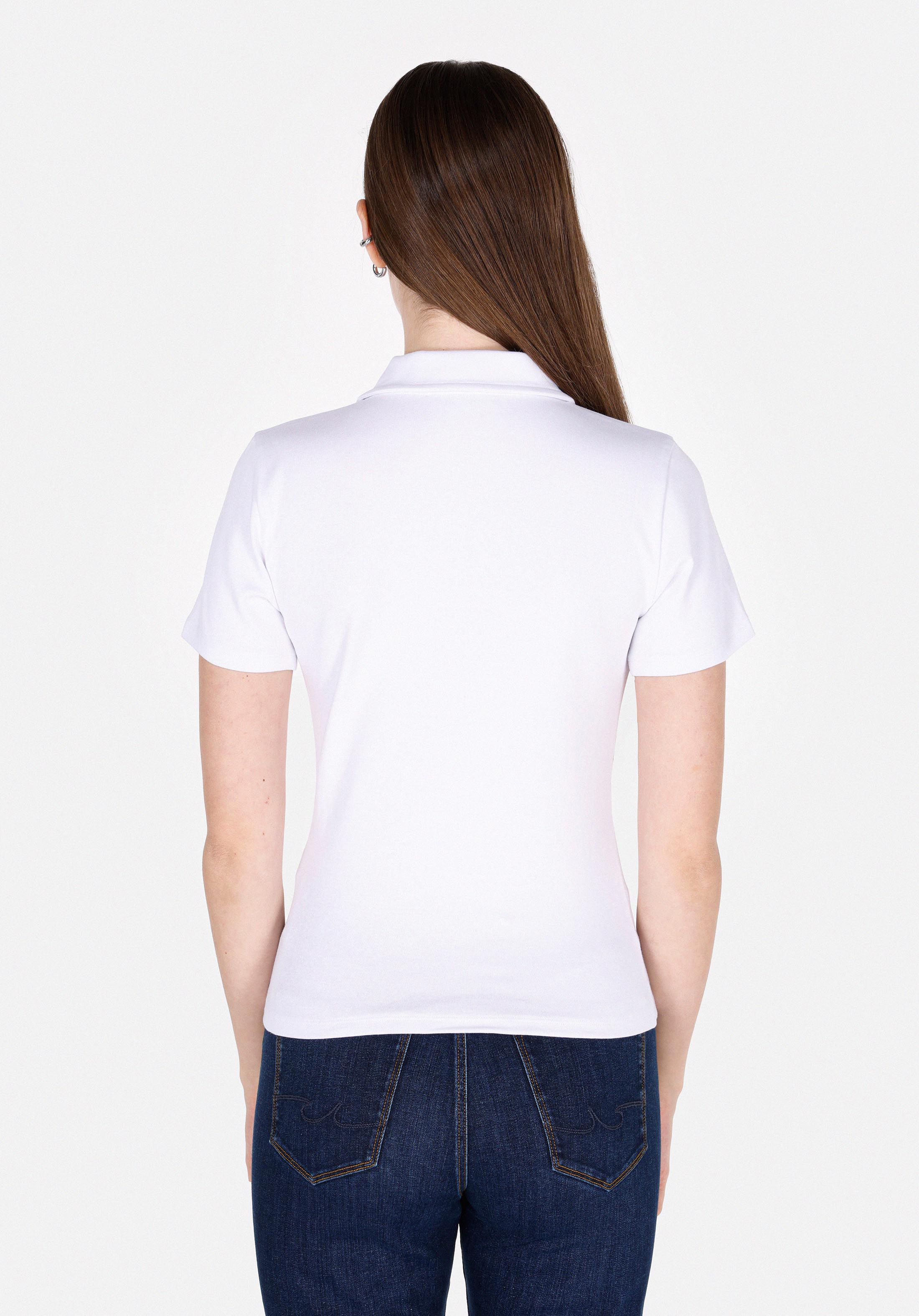 Afișați detalii pentru Tricou Cu Maneca Scurta De Dama Alb Slim Fit  Cl1073834