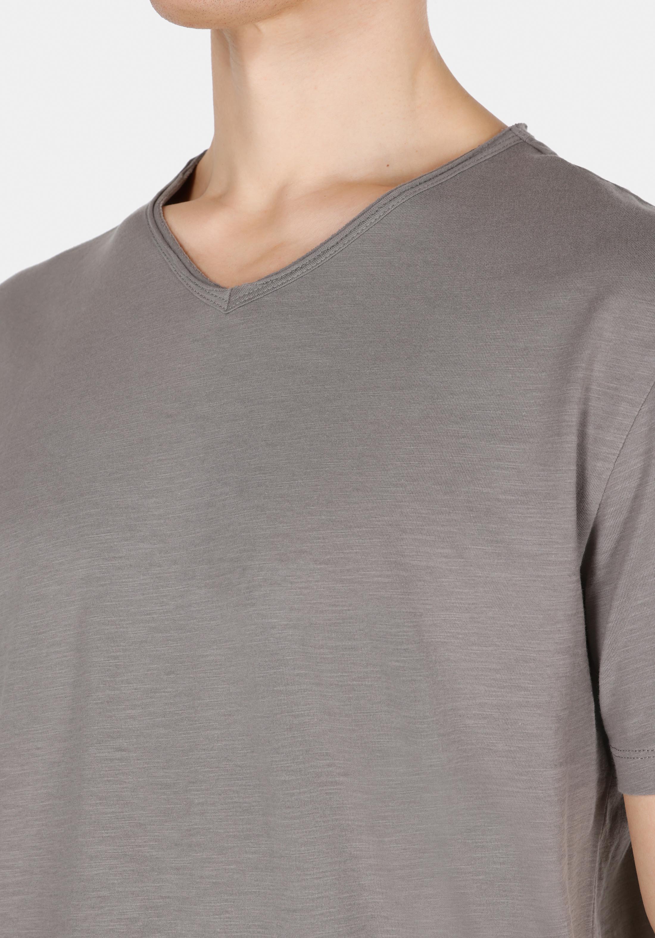 Afișați detalii pentru Regular Fit V-Neck Drept Bărbați Verde Tricou Cu Mânecă Scurtă