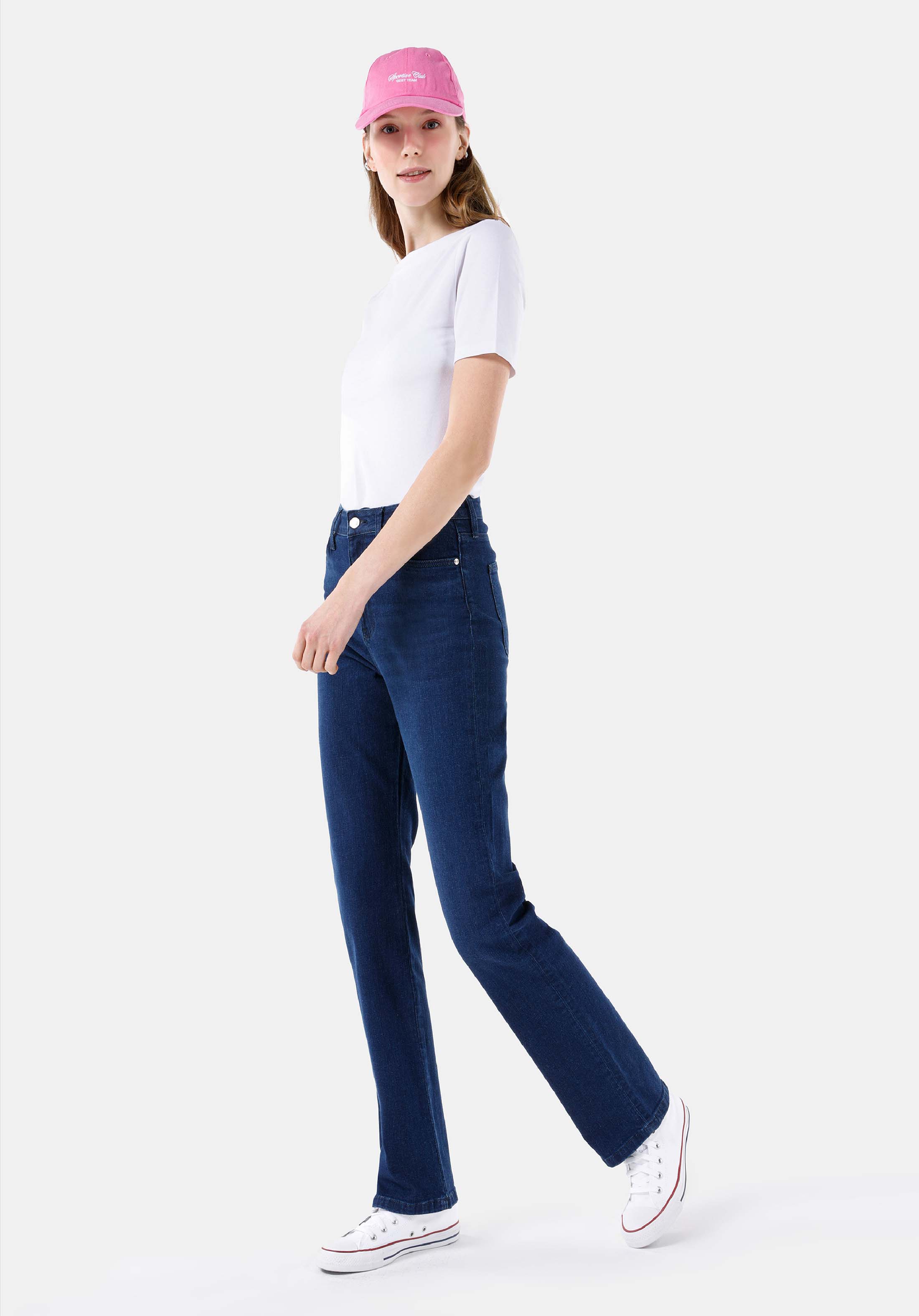 Afișați detalii pentru Pantaloni De Dama Albastru Regular Fit 792 Mila Cl1067206