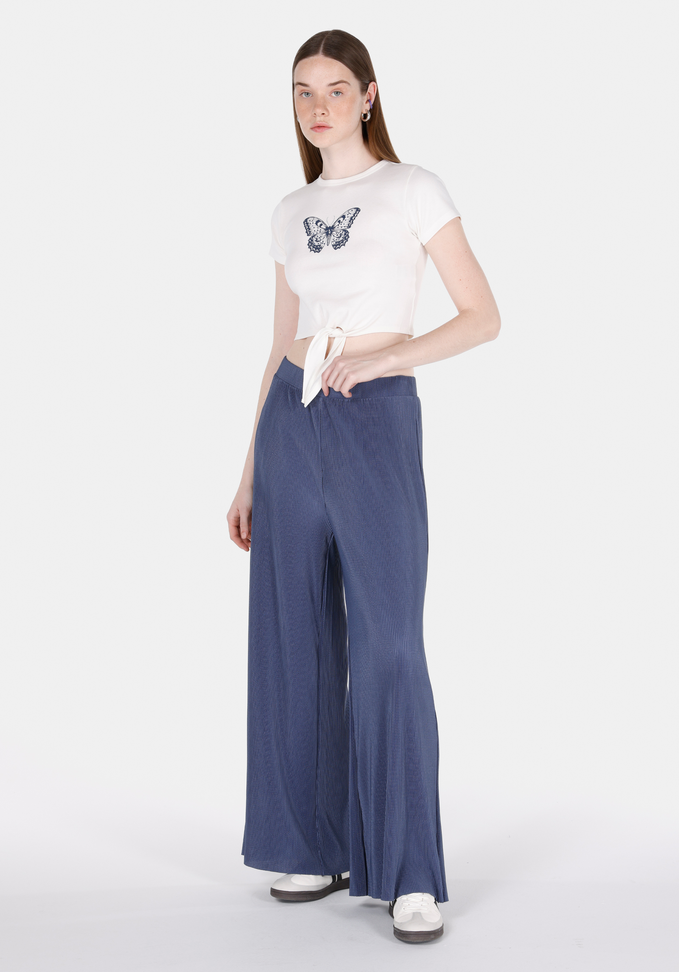 Afișați detalii pentru Pantaloni De Trening De Dama Albastru Regular Fit  Cl1073231