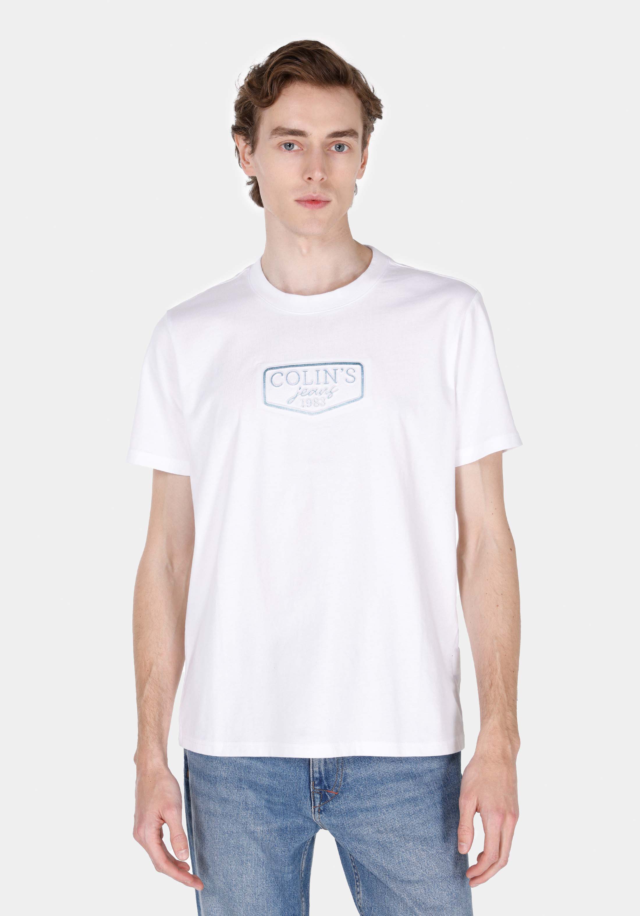 Afișați detalii pentru Tricou Cu Maneca Scurta De Barbati Alb Regular Fit  Cl1072765