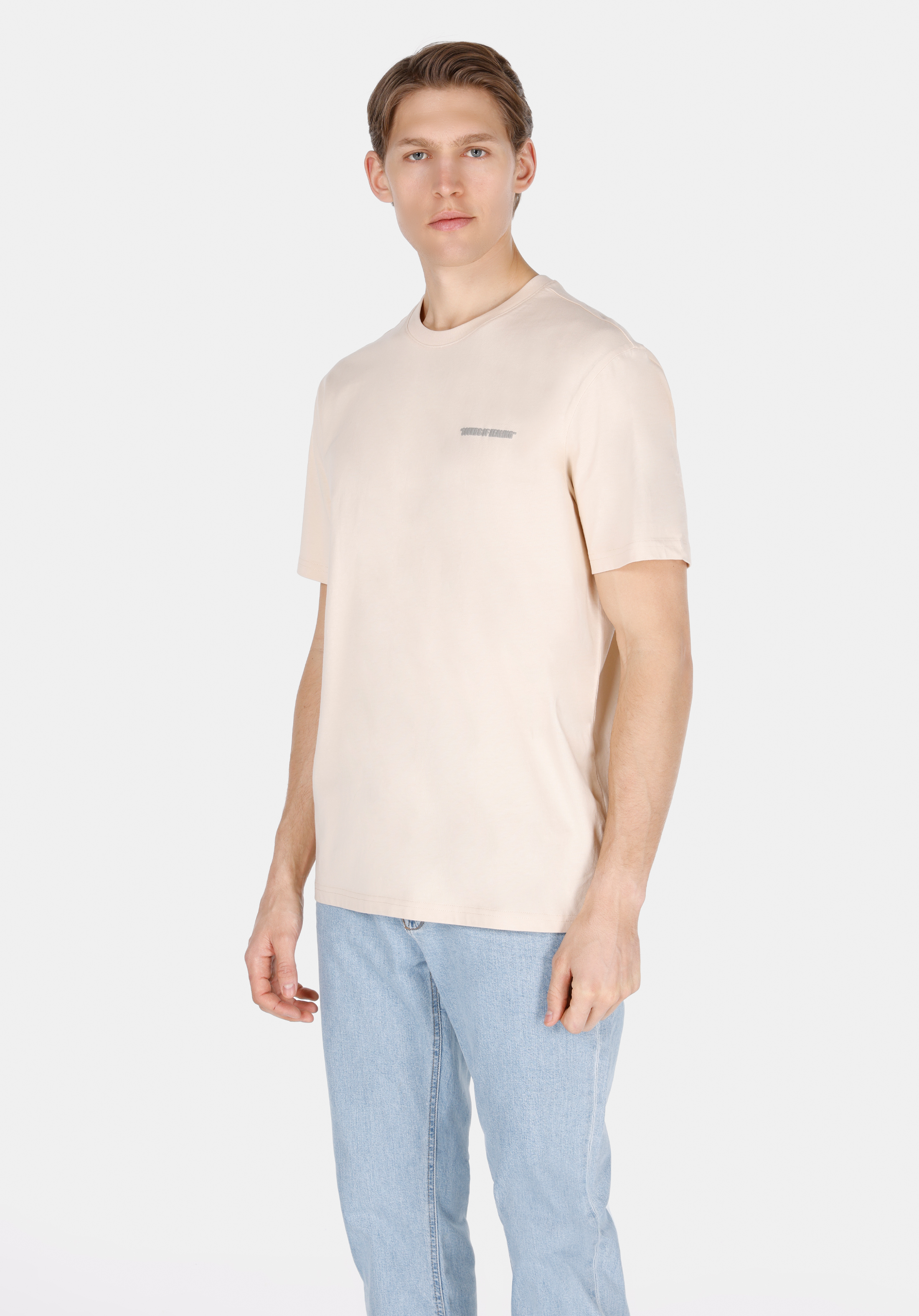 Afișați detalii pentru Tricou Cu Maneca Scurta De Barbati Ecru Comfort Fit  Cl1073273