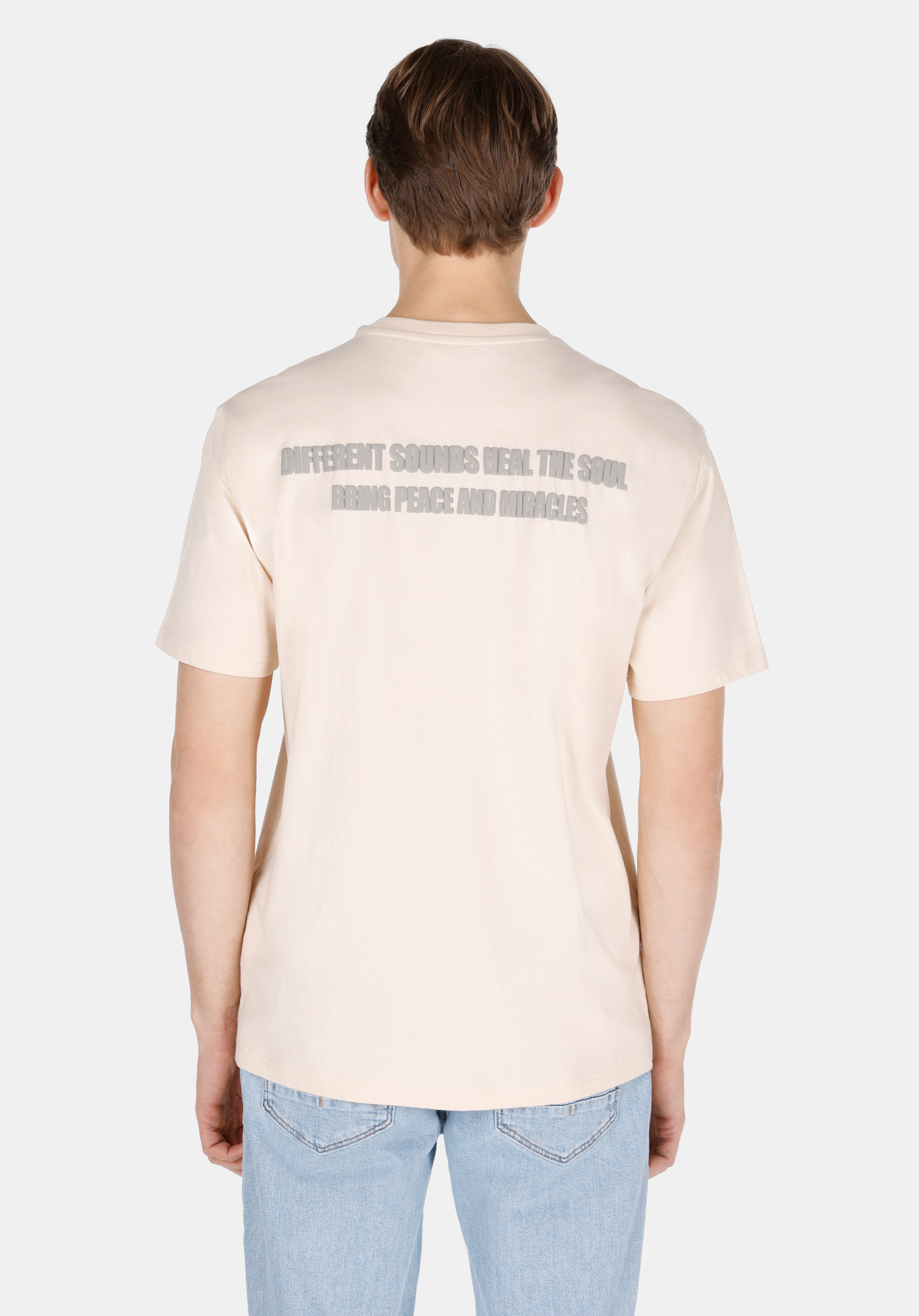 Afișați detalii pentru Tricou Cu Maneca Scurta De Barbati Ecru Comfort Fit  Cl1073273