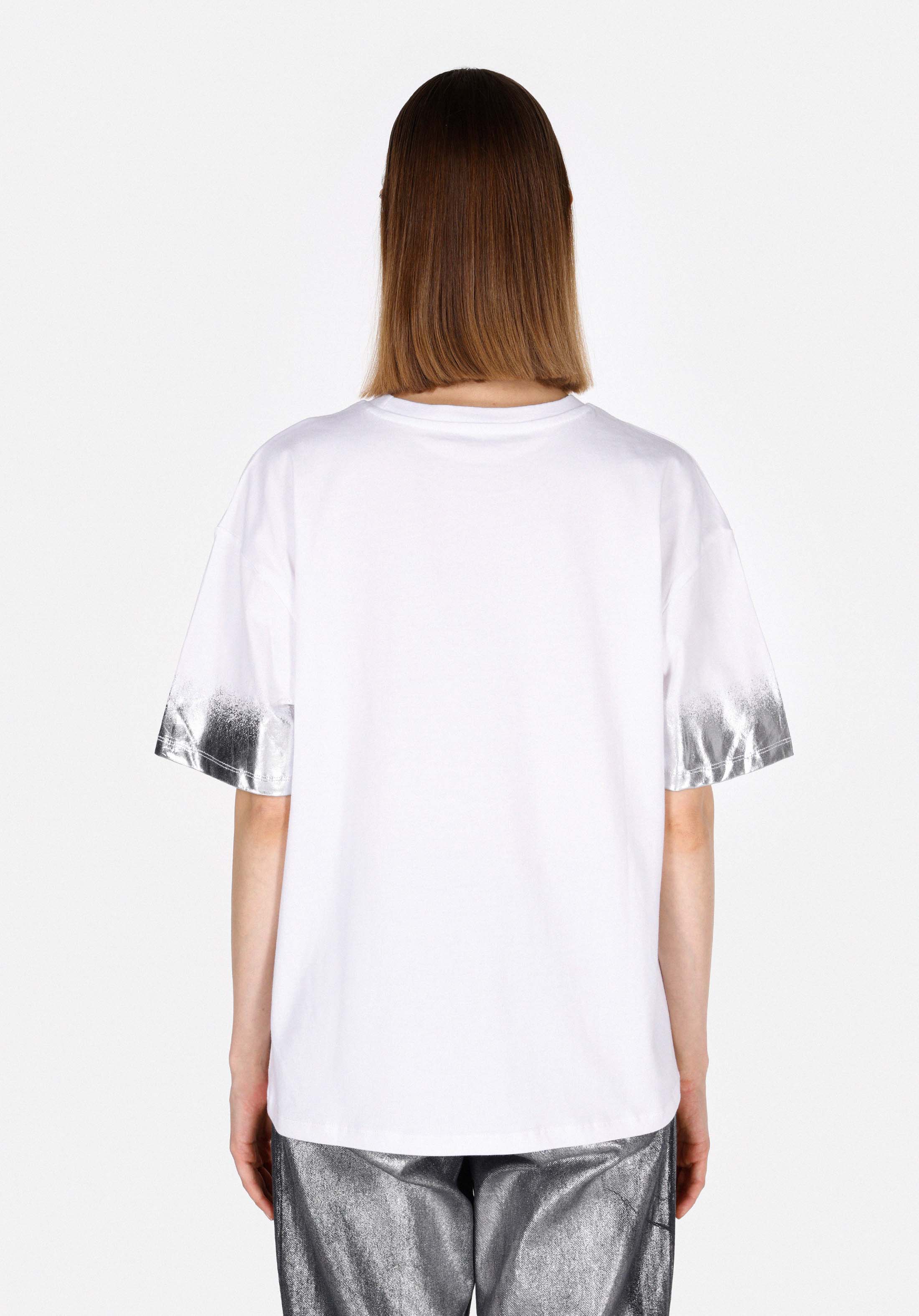 Afișați detalii pentru Tricou Cu Maneca Scurta De Dama Alb Comfort Fit  Cl1073281