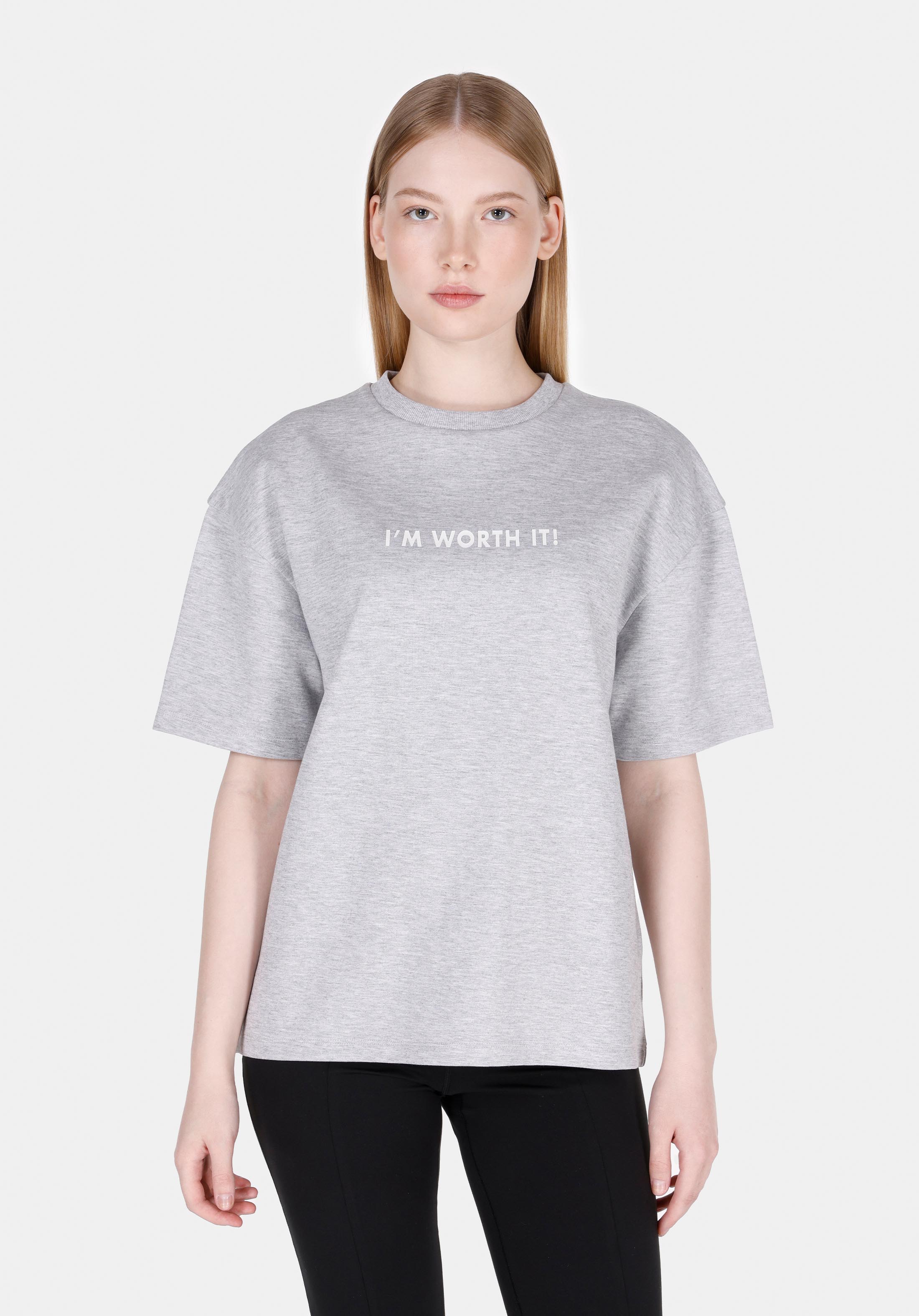 Afișați detalii pentru Tricou Cu Maneca Scurta De Dama Gri Comfort Fit  Cl1073282