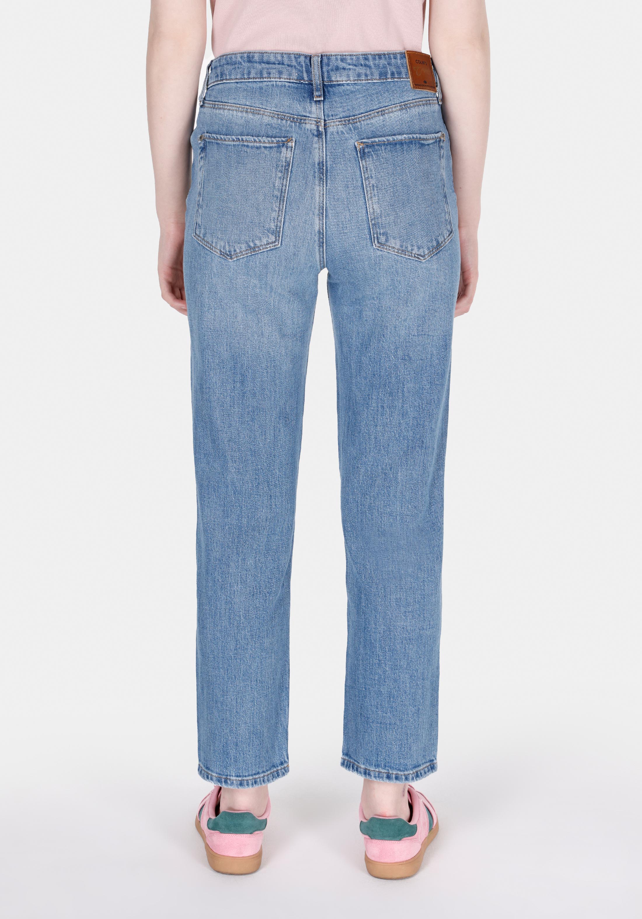 Afișați detalii pentru Slim Fit Mid Waist Slim Leg Blugi İndigo Pentru Femei