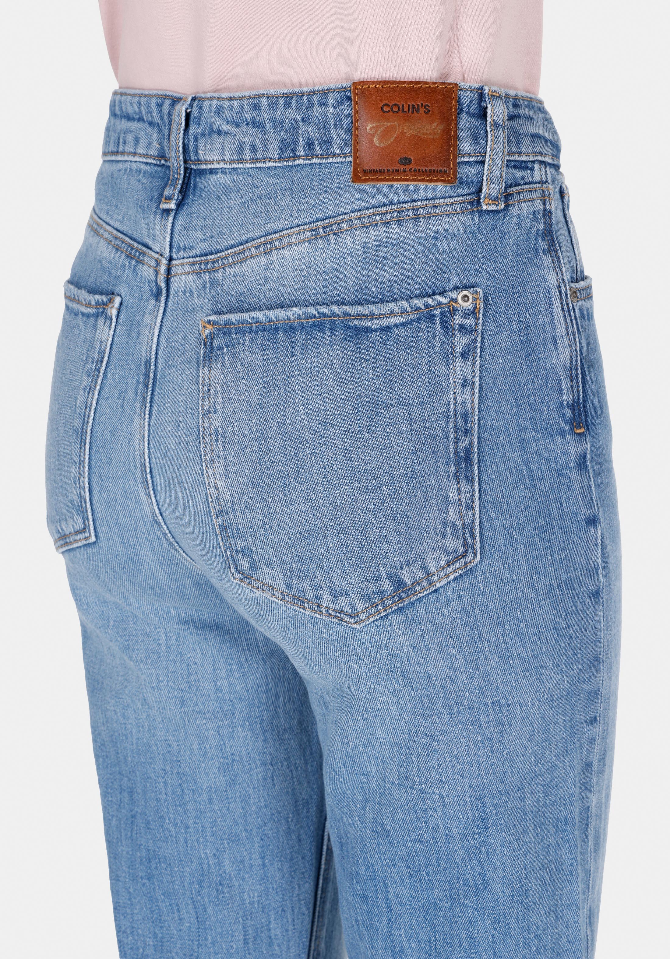 Afișați detalii pentru Slim Fit Mid Waist Slim Leg Blugi İndigo Pentru Femei